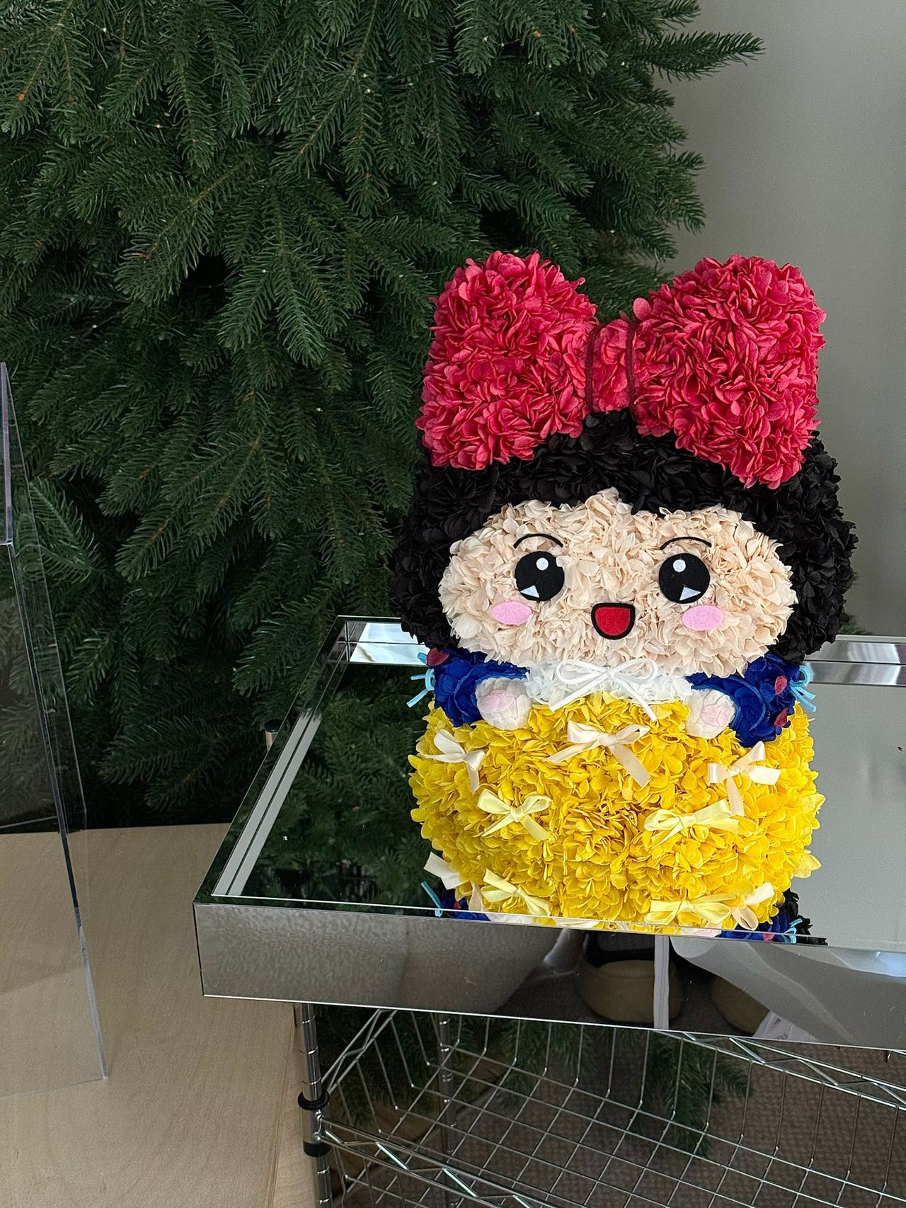 Valentine's Day Christmas gift preserved flowers pamper little princess gift handmade flower doll gift for girlfriend send bestie