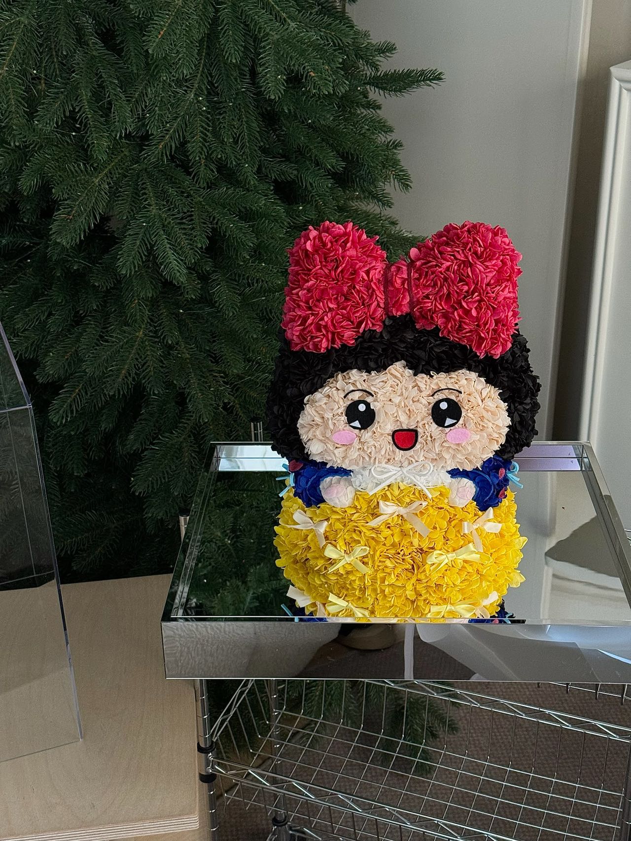 Valentine's Day Christmas gift preserved flowers pamper little princess gift handmade flower doll gift for girlfriend send bestie