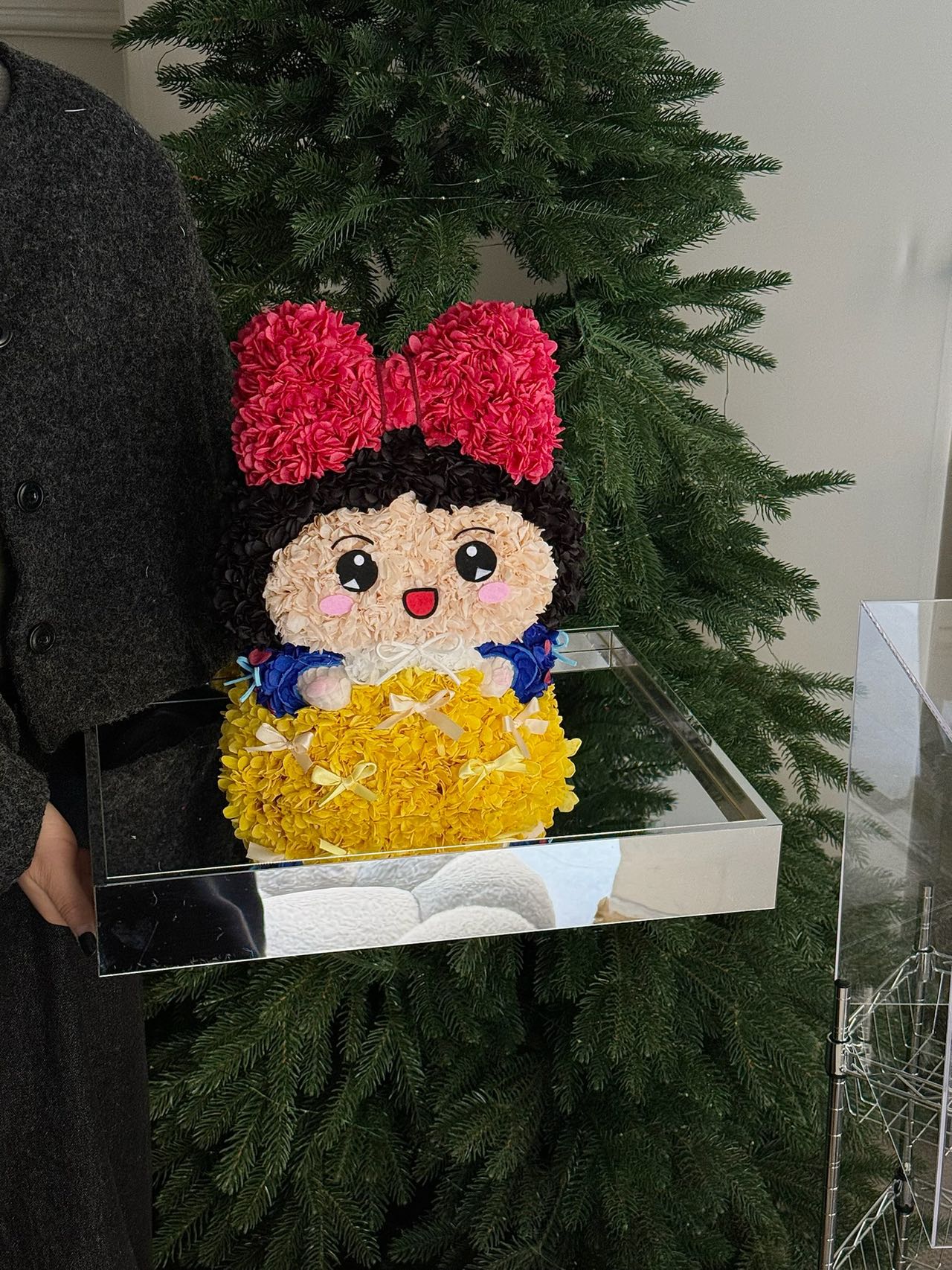 Valentine's Day Christmas gift preserved flowers pamper little princess gift handmade flower doll gift for girlfriend send bestie