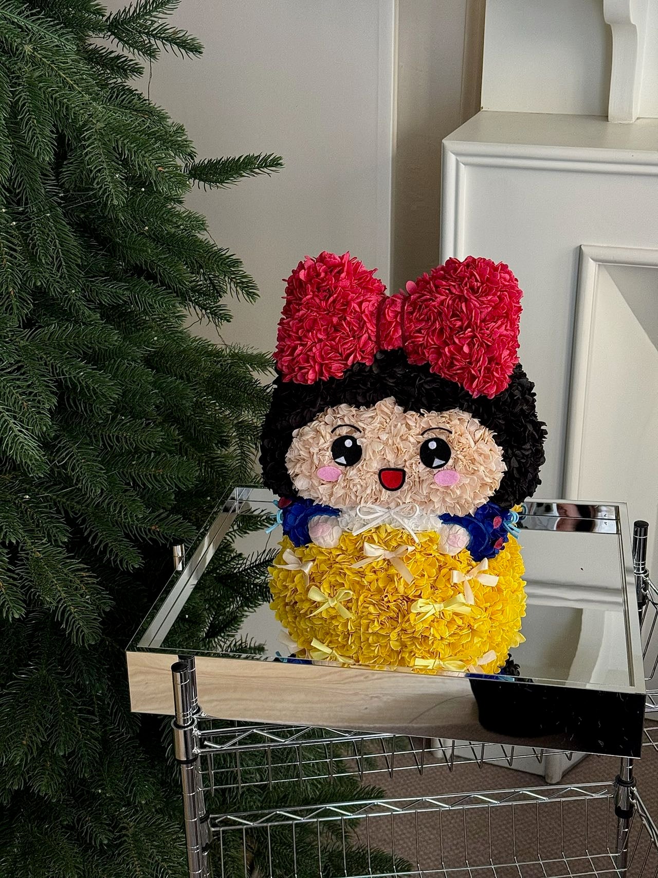 Valentine's Day Christmas gift preserved flowers pamper little princess gift handmade flower doll gift for girlfriend send bestie