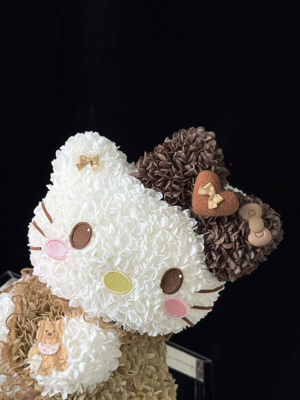 Adorable Preserved Flower Hello Kitty Doll - Perpetual Bloom Plush, Great for Home & Office Decoration