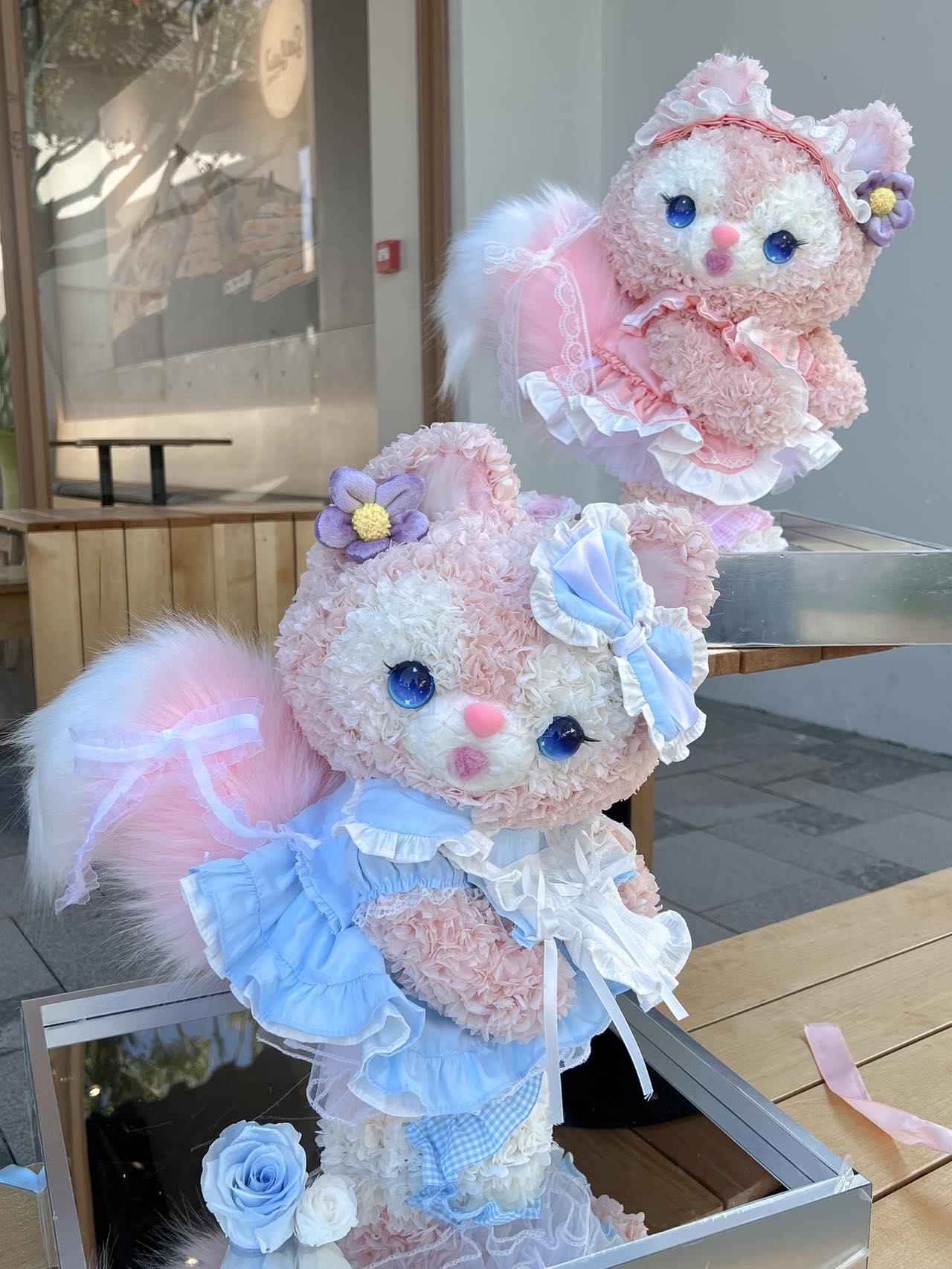 Lingna Belle doll immortal flower gift high-end gift box acrylic light luxury gift for girlfriend real flower gift