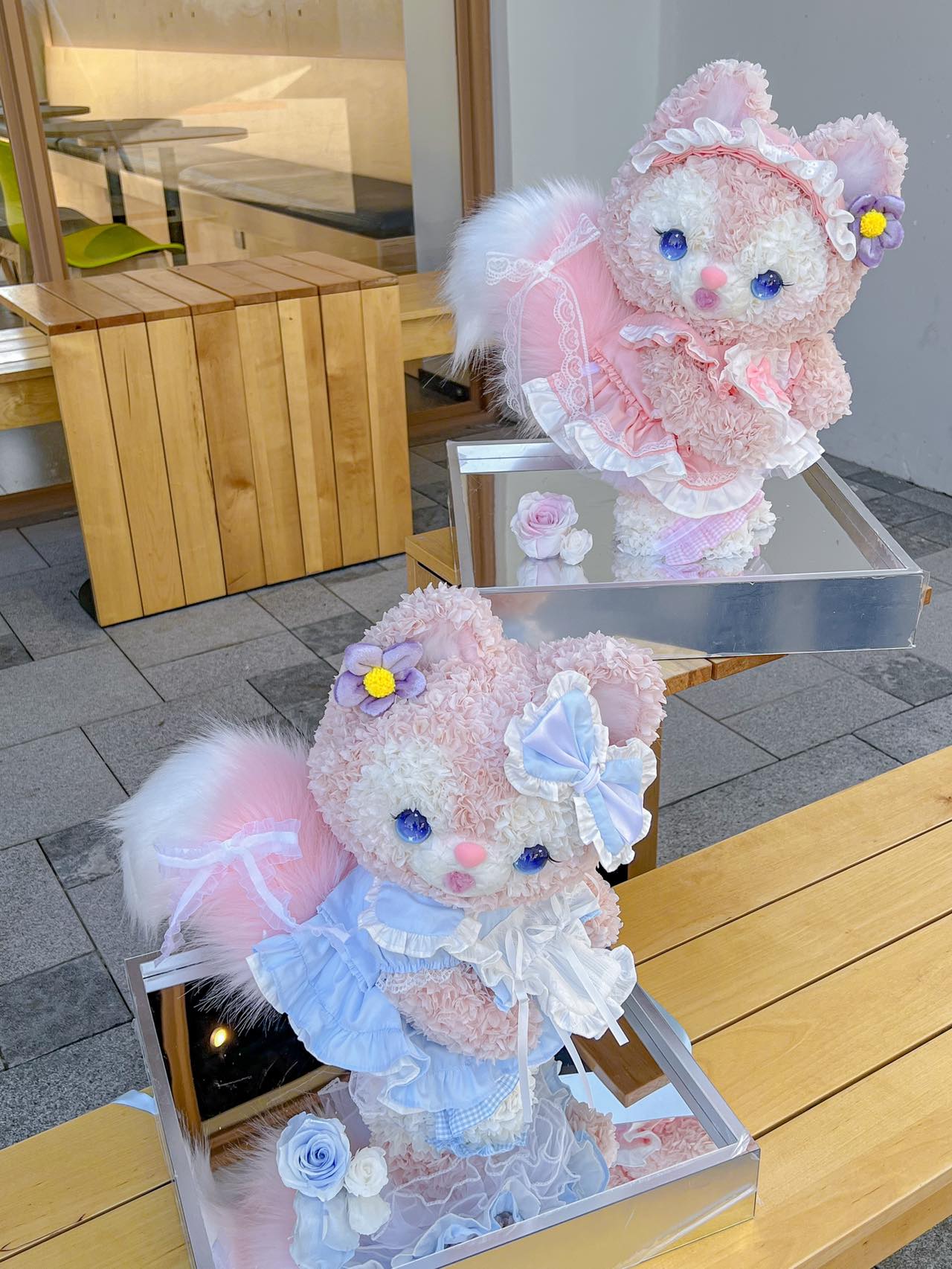 Lingna Belle doll immortal flower gift high-end gift box acrylic light luxury gift for girlfriend real flower gift