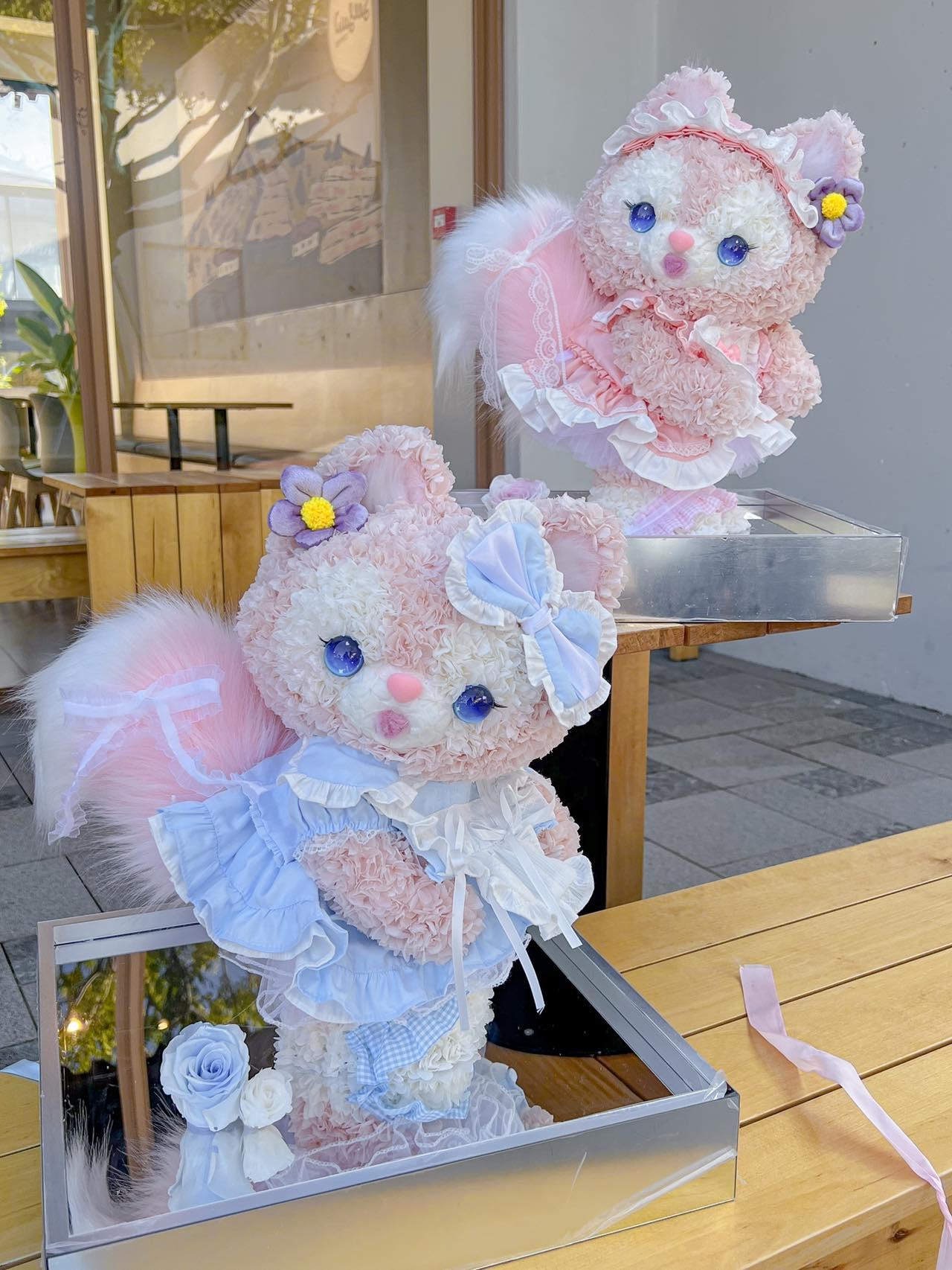 Lingna Belle doll immortal flower gift high-end gift box acrylic light luxury gift for girlfriend real flower gift