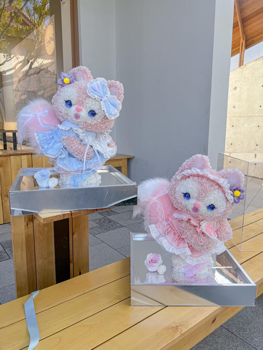 Lingna Belle doll immortal flower gift high-end gift box acrylic light luxury gift for girlfriend real flower gift