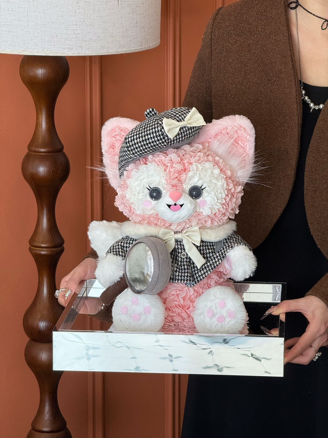 Preserved Flower Star Delu Doll Gift Ornament Acrylic Gift Box High-end Light Luxury Gift Valentine's Day Gift