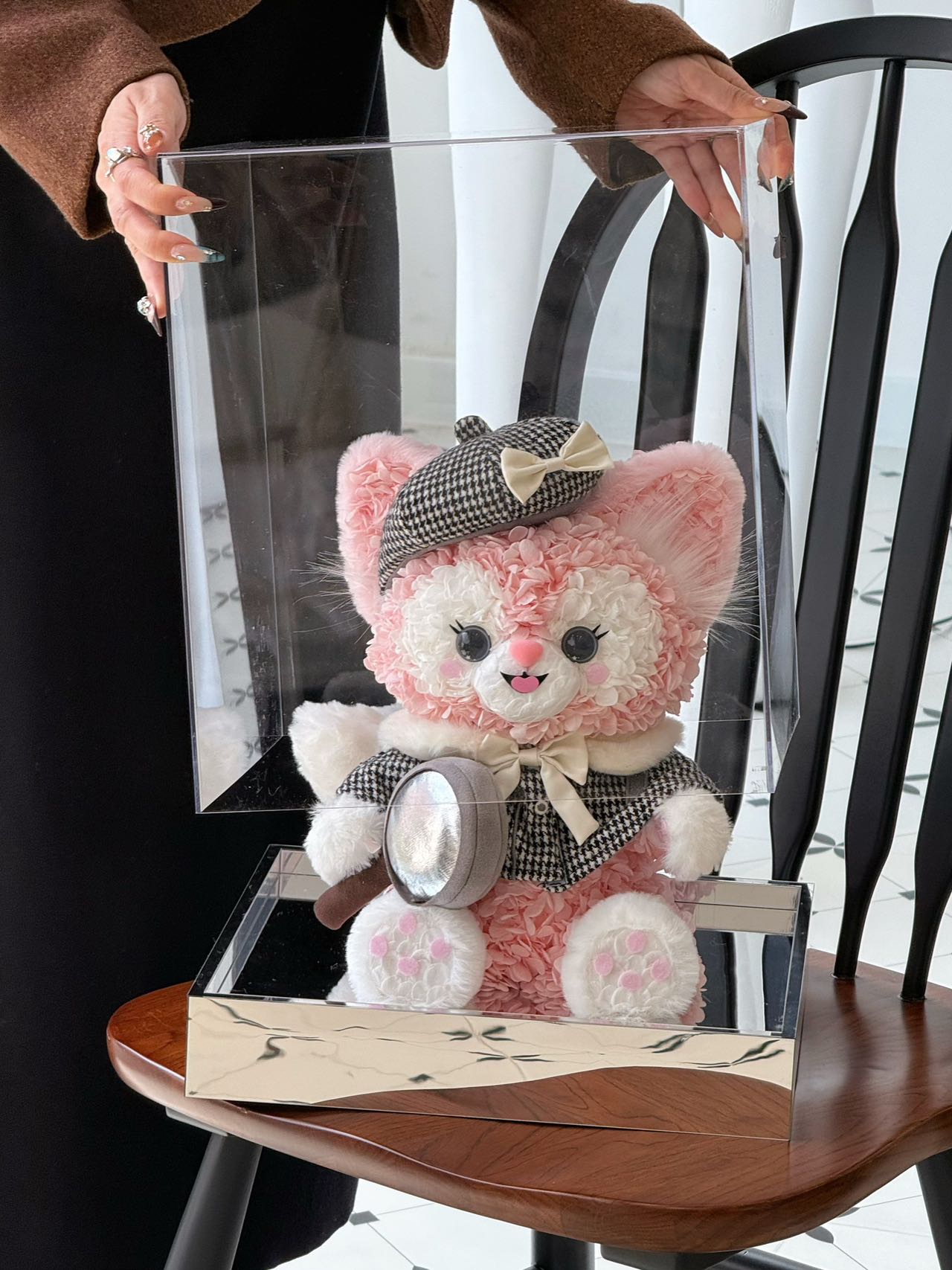 Preserved Flower Star Delu Doll Gift Ornament Acrylic Gift Box High-end Light Luxury Gift Valentine's Day Gift