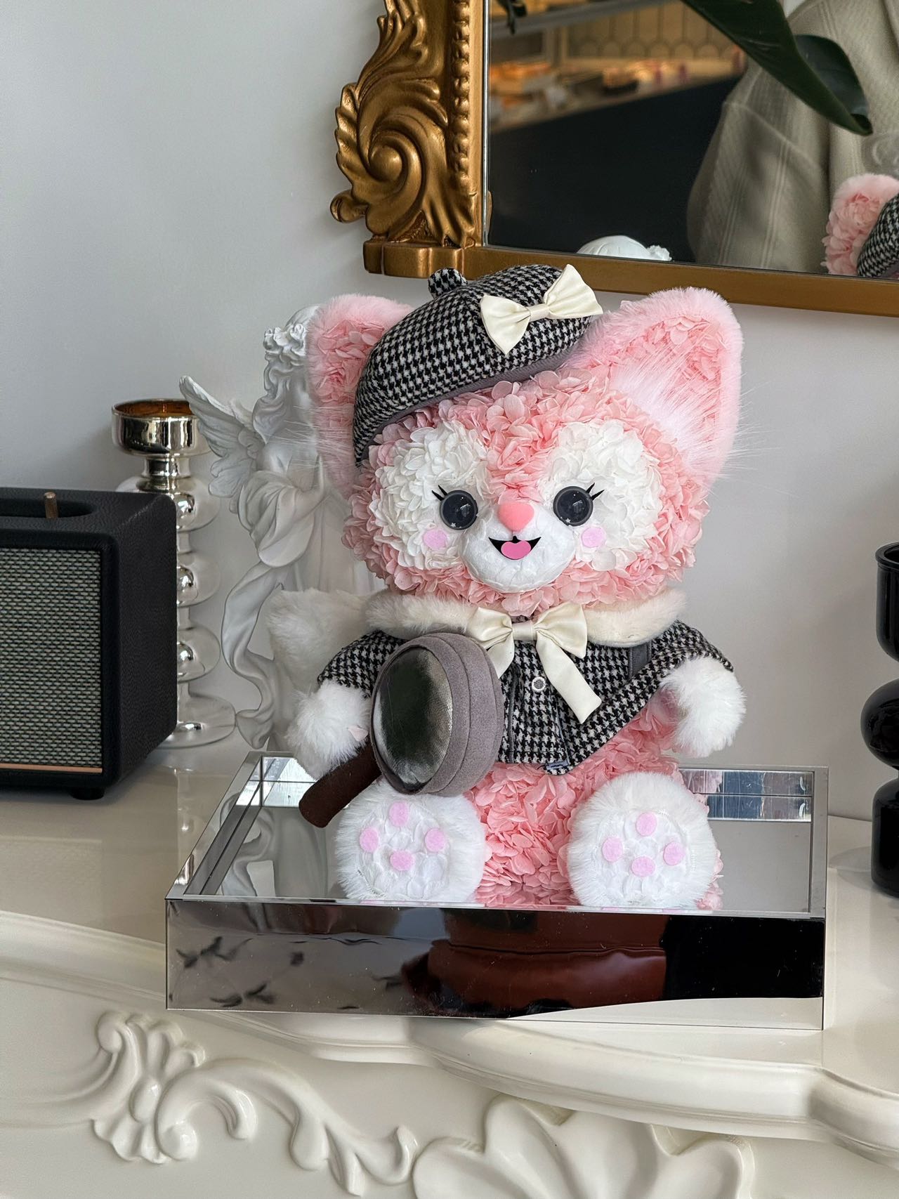 Preserved Flower Star Delu Doll Gift Ornament Acrylic Gift Box High-end Light Luxury Gift Valentine's Day Gift