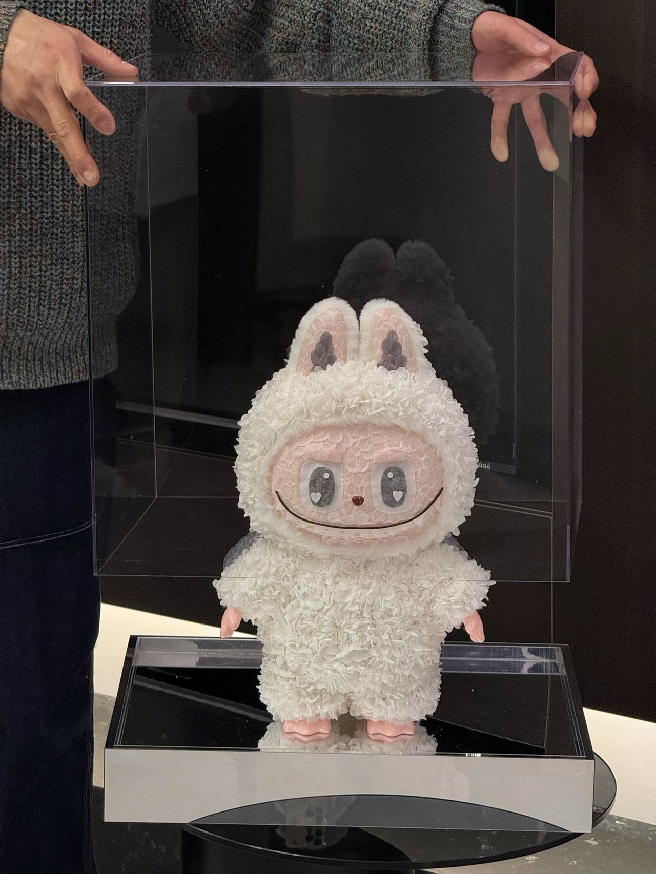 Labubu series preserved flower hydrangea ornaments acrylic gift box high-end light luxury gift Valentine's Day gift for girlfriend