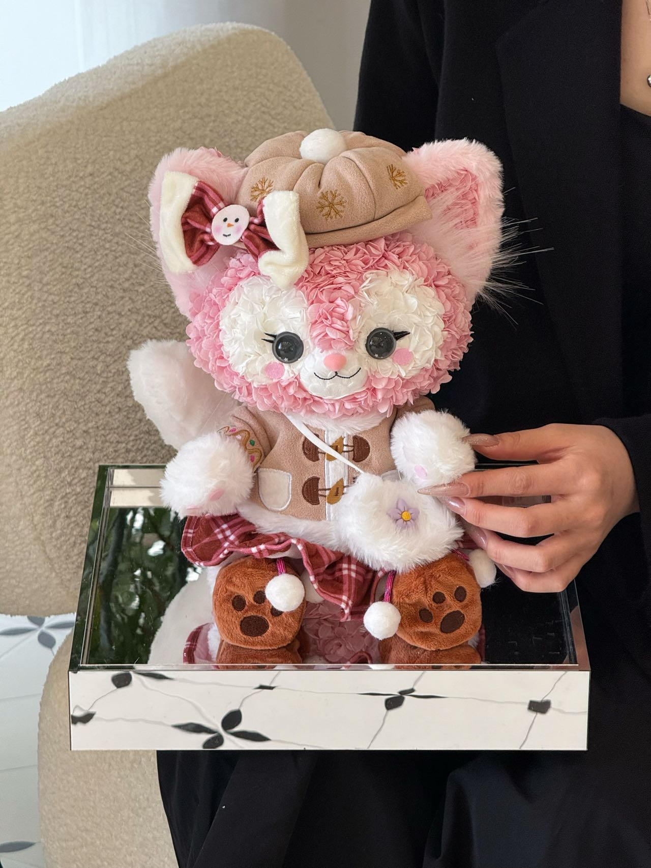 Preserved flower high-end luxury gift Lina Bell doll flower gift for girlfriend Valentine's Day gift