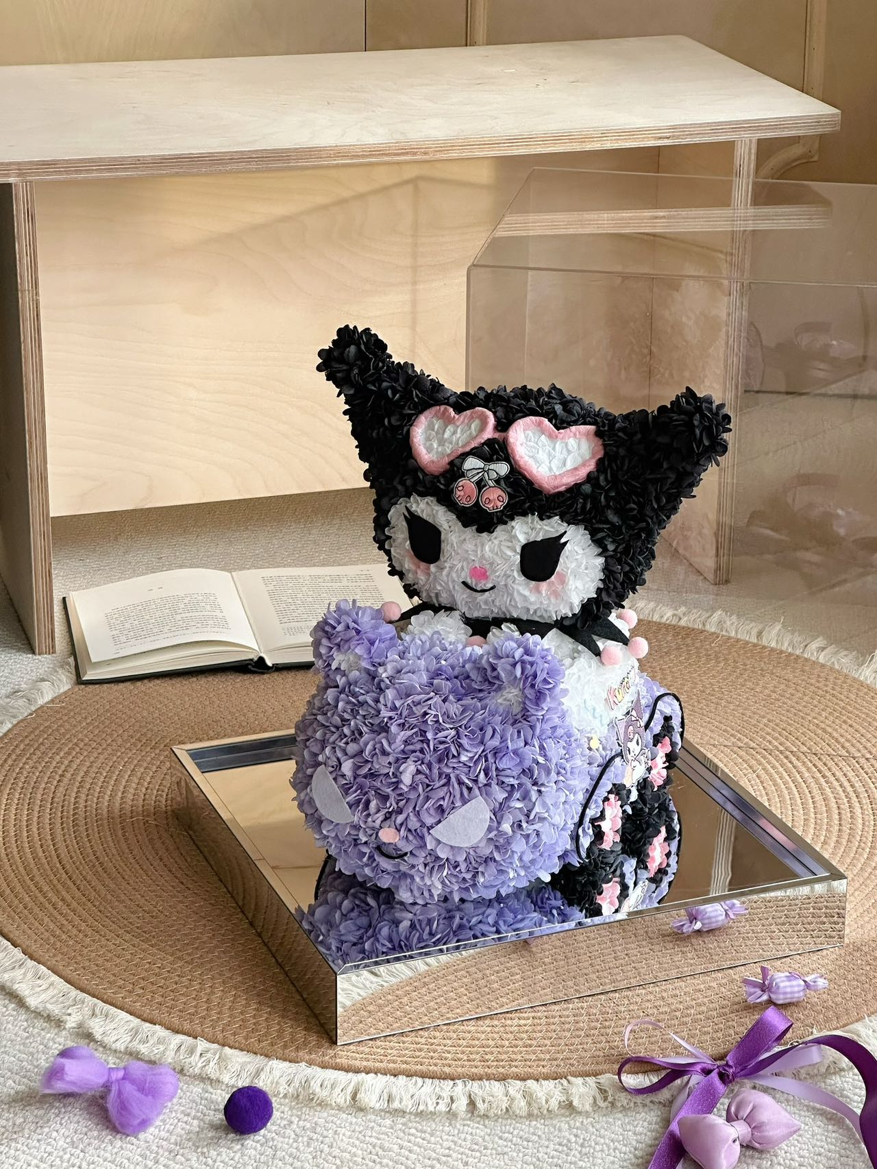 Kulomi Everlasting Flower Doll Gift High-end Light Luxury Acrylic Gift Box for Girlfriend Valentine's Day Gift