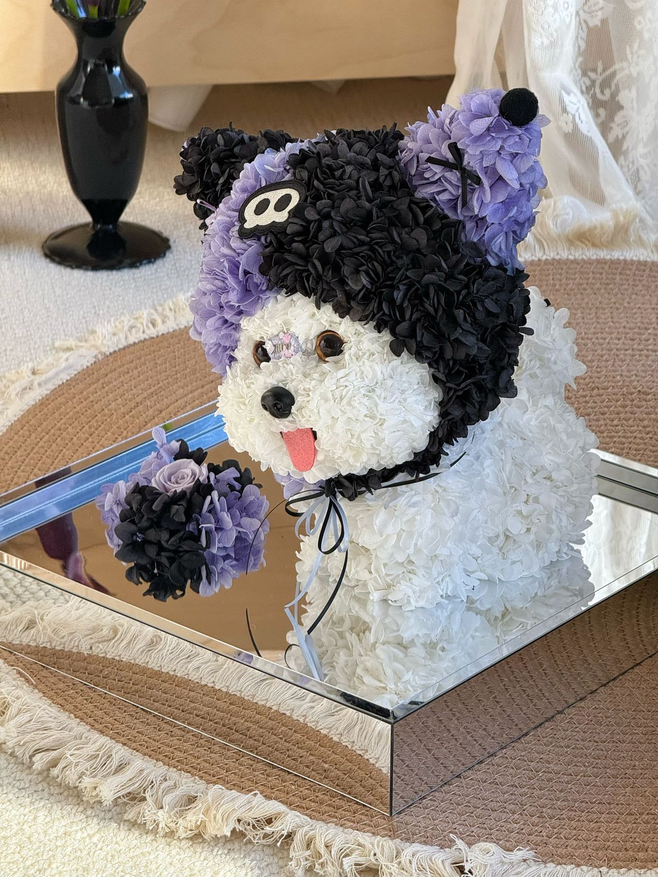 Maltese preserved flower puppy gift high-end light luxury acrylic gift box for girlfriend Valentine's Day gift