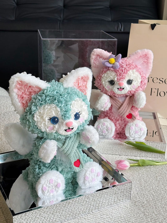 Linabell Doll Crafted with Premium Preserved Flowers, Soft Stuffed Floral Toy, Fade-Resistant Decoration, Perfect Present for Holiday & Daily Gifting