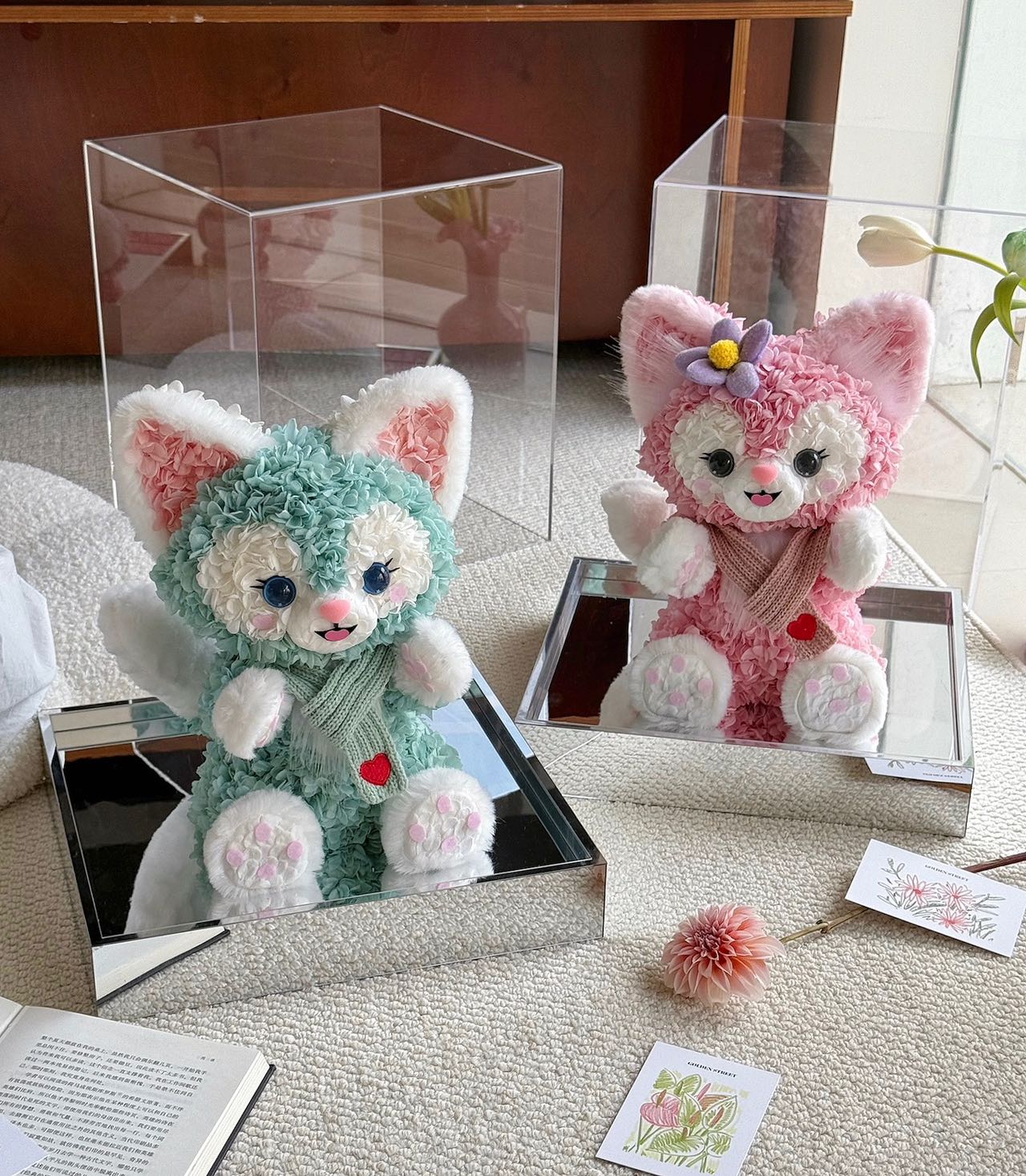 Linabell Doll Crafted with Premium Preserved Flowers, Soft Stuffed Floral Toy, Fade-Resistant Decoration, Perfect Present for Holiday & Daily Gifting