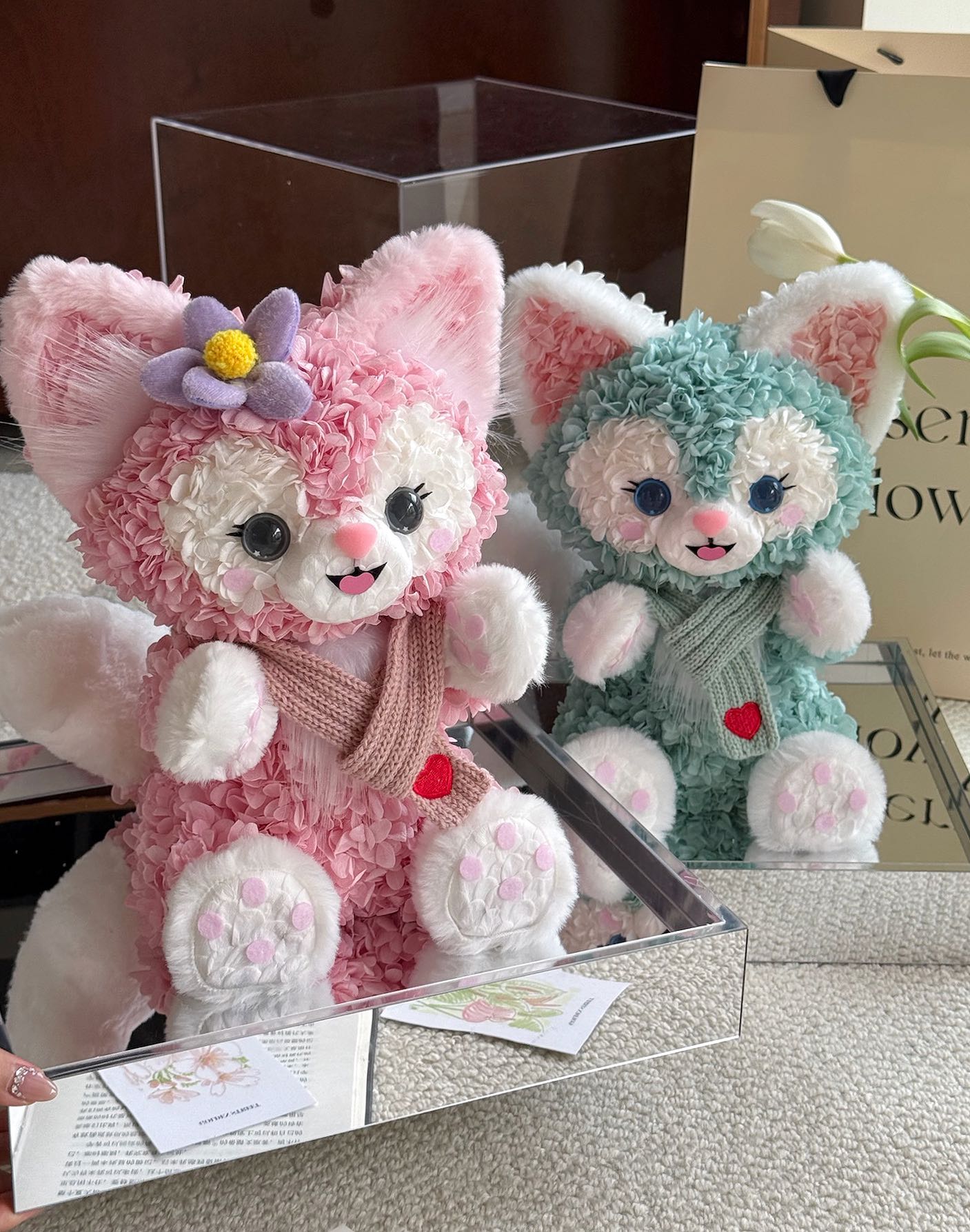 Linabell Doll Crafted with Premium Preserved Flowers, Soft Stuffed Floral Toy, Fade-Resistant Decoration, Perfect Present for Holiday & Daily Gifting