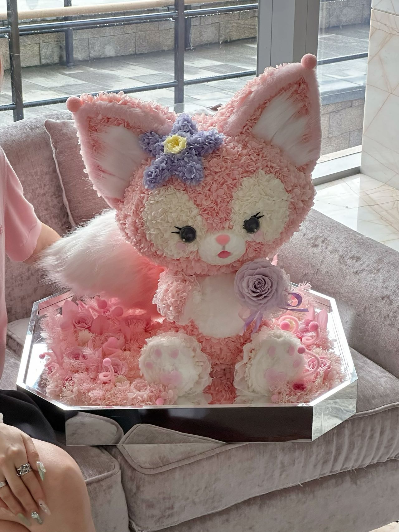  Preserved Flower Stuffed Linabell Doll, Lifelike Cartoon Plush, No Fading Floral Toy, Ideal Souvenir & Home Decoration for Linabell Lovers