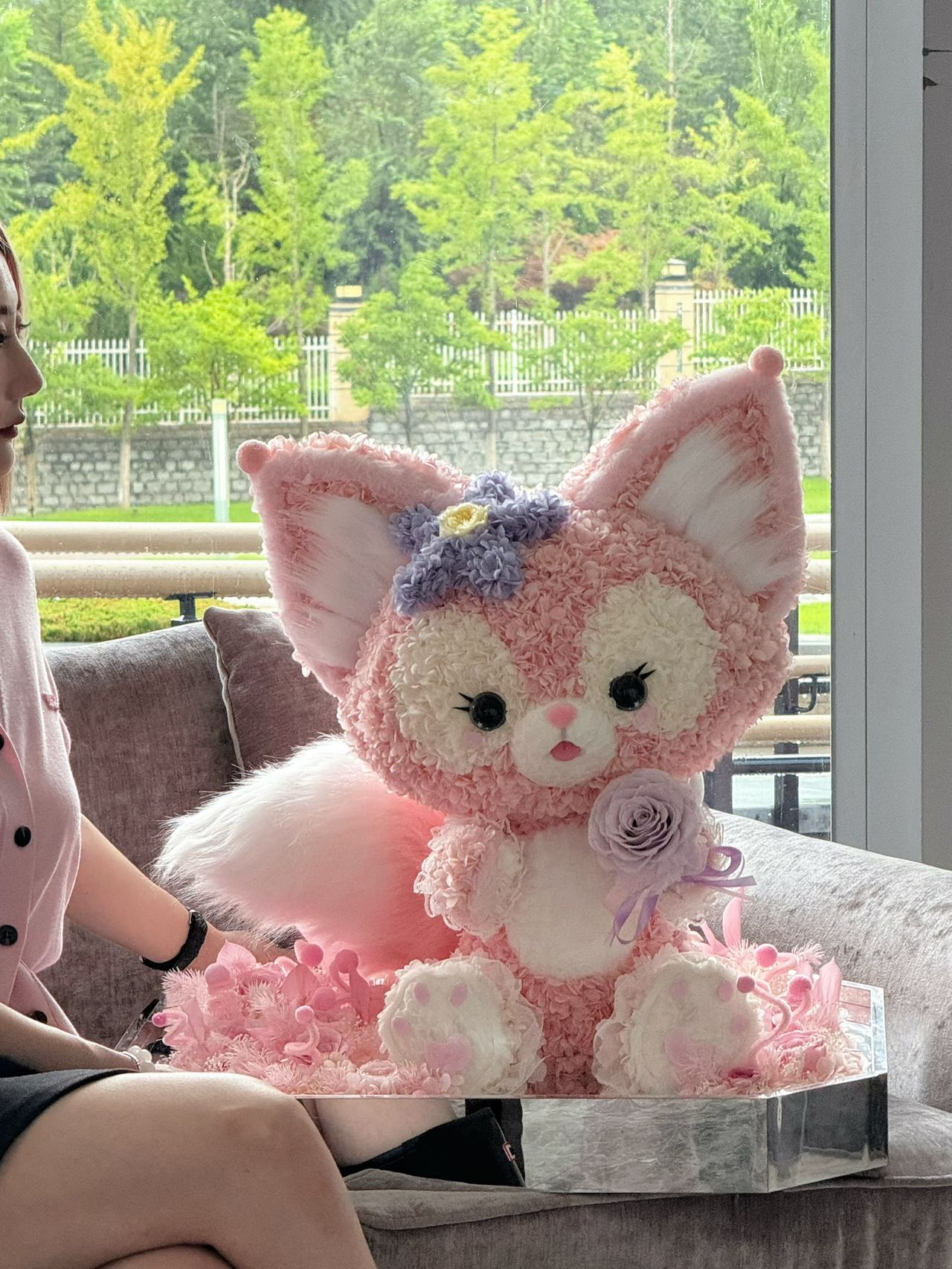  Preserved Flower Stuffed Linabell Doll, Lifelike Cartoon Plush, No Fading Floral Toy, Ideal Souvenir & Home Decoration for Linabell Lovers