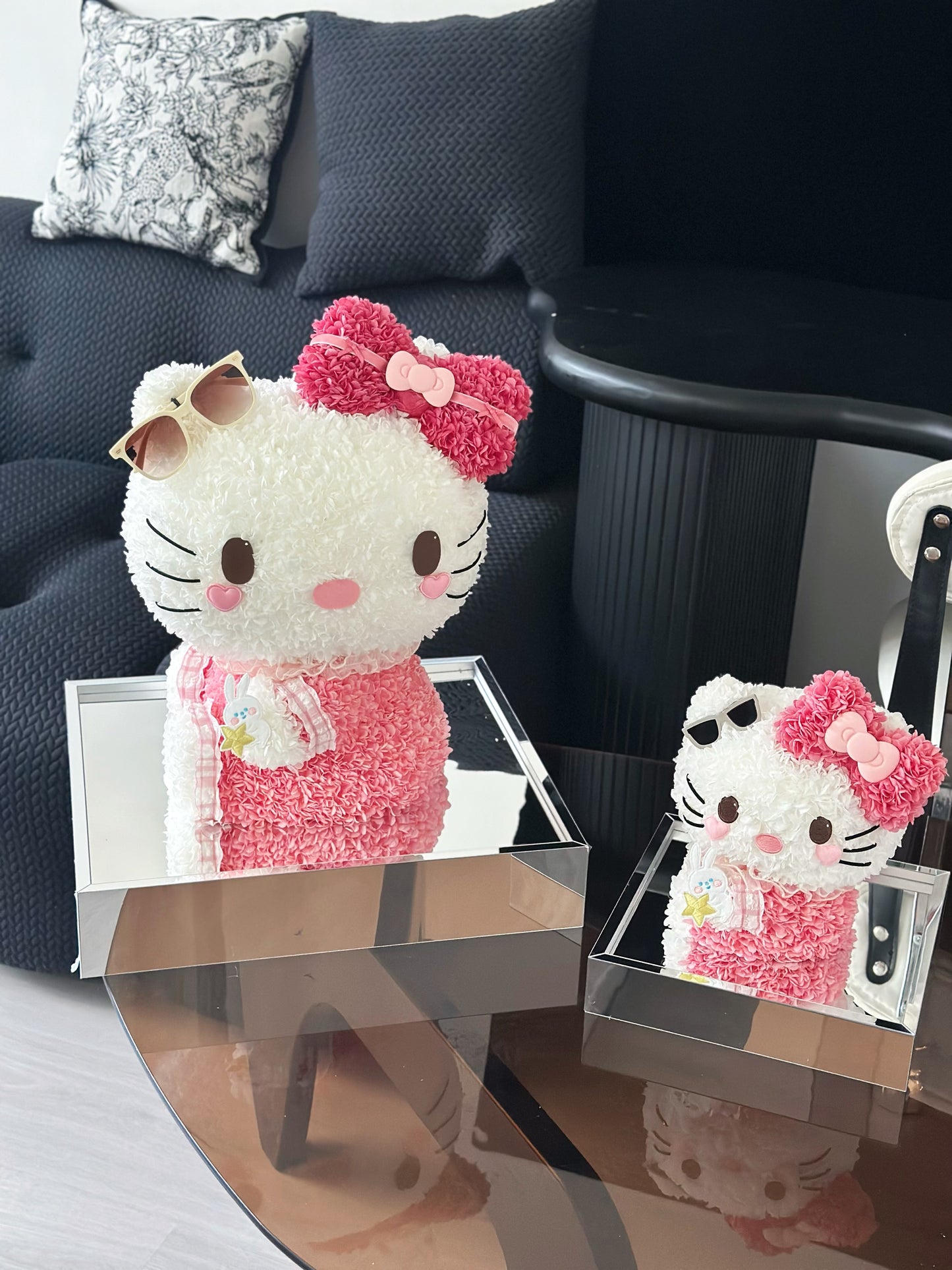 Premium Preserved Flower Hello Kitty Doll - Eternal Bloom Plush, Suitable for Holiday & Daily Gift