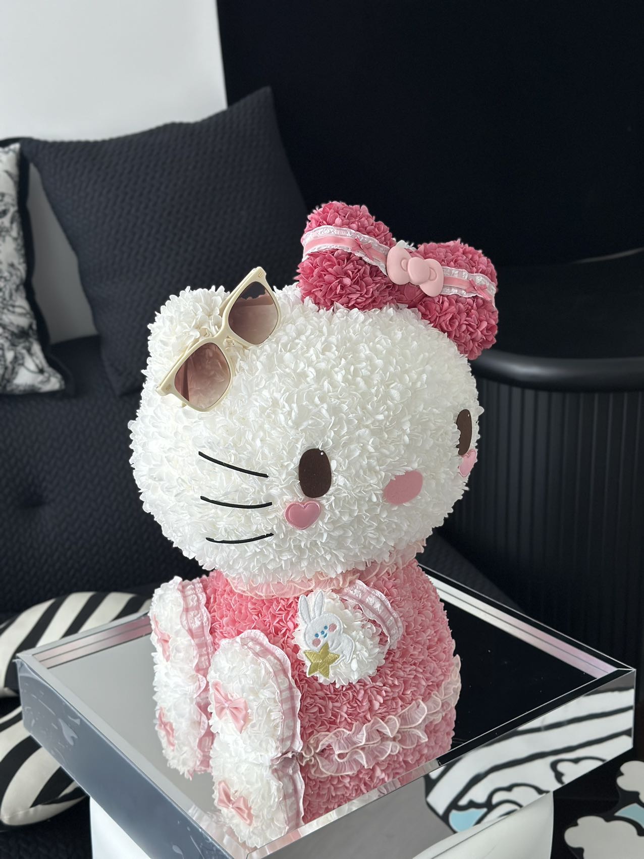 Premium Preserved Flower Hello Kitty Doll - Eternal Bloom Plush, Suitable for Holiday & Daily Gift