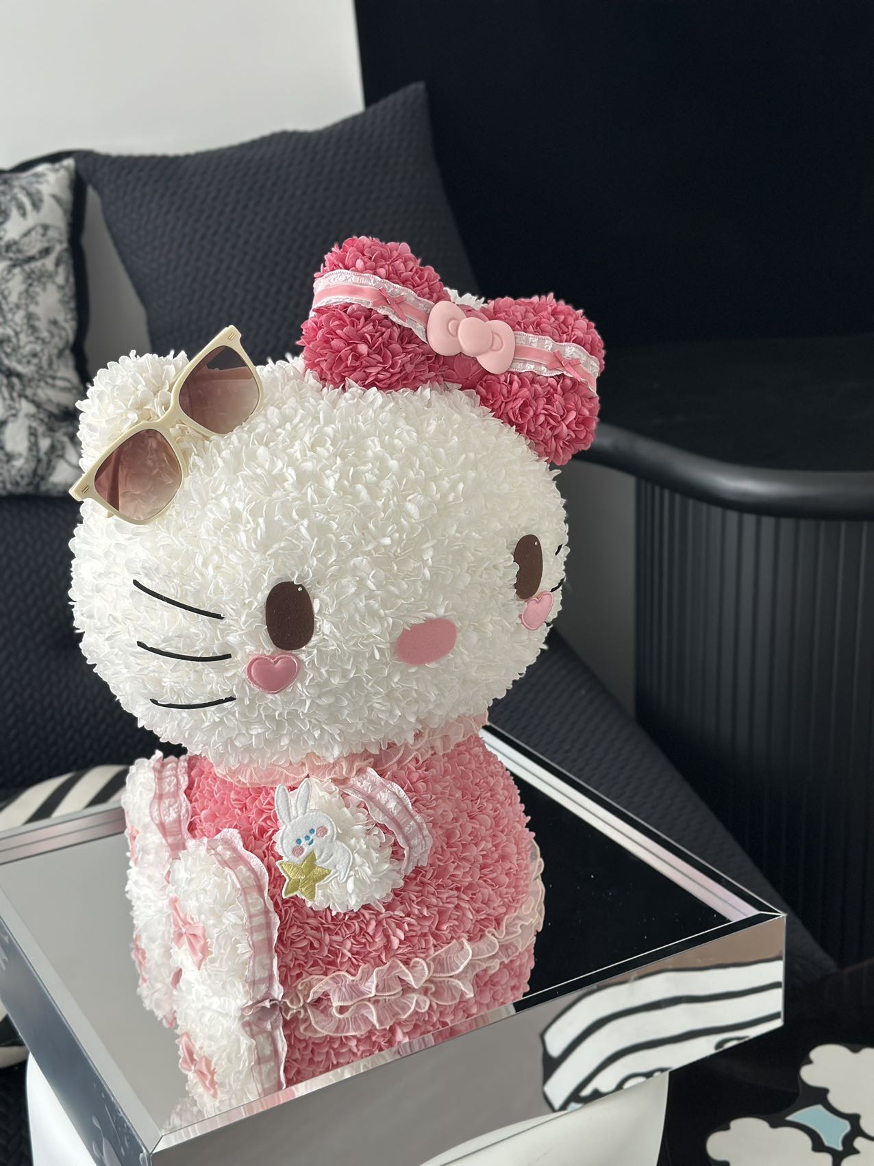 Premium Preserved Flower Hello Kitty Doll - Eternal Bloom Plush, Suitable for Holiday & Daily Gift