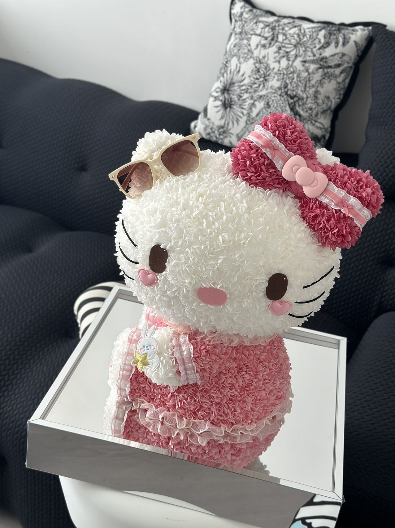 Premium Preserved Flower Hello Kitty Doll - Eternal Bloom Plush, Suitable for Holiday & Daily Gift