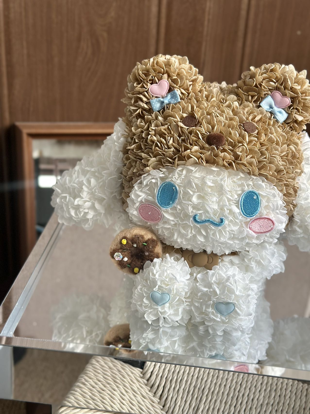 Fashion preserved flower hydrangea cute rabbit gift birthday gift commemorative gift for girlfriend