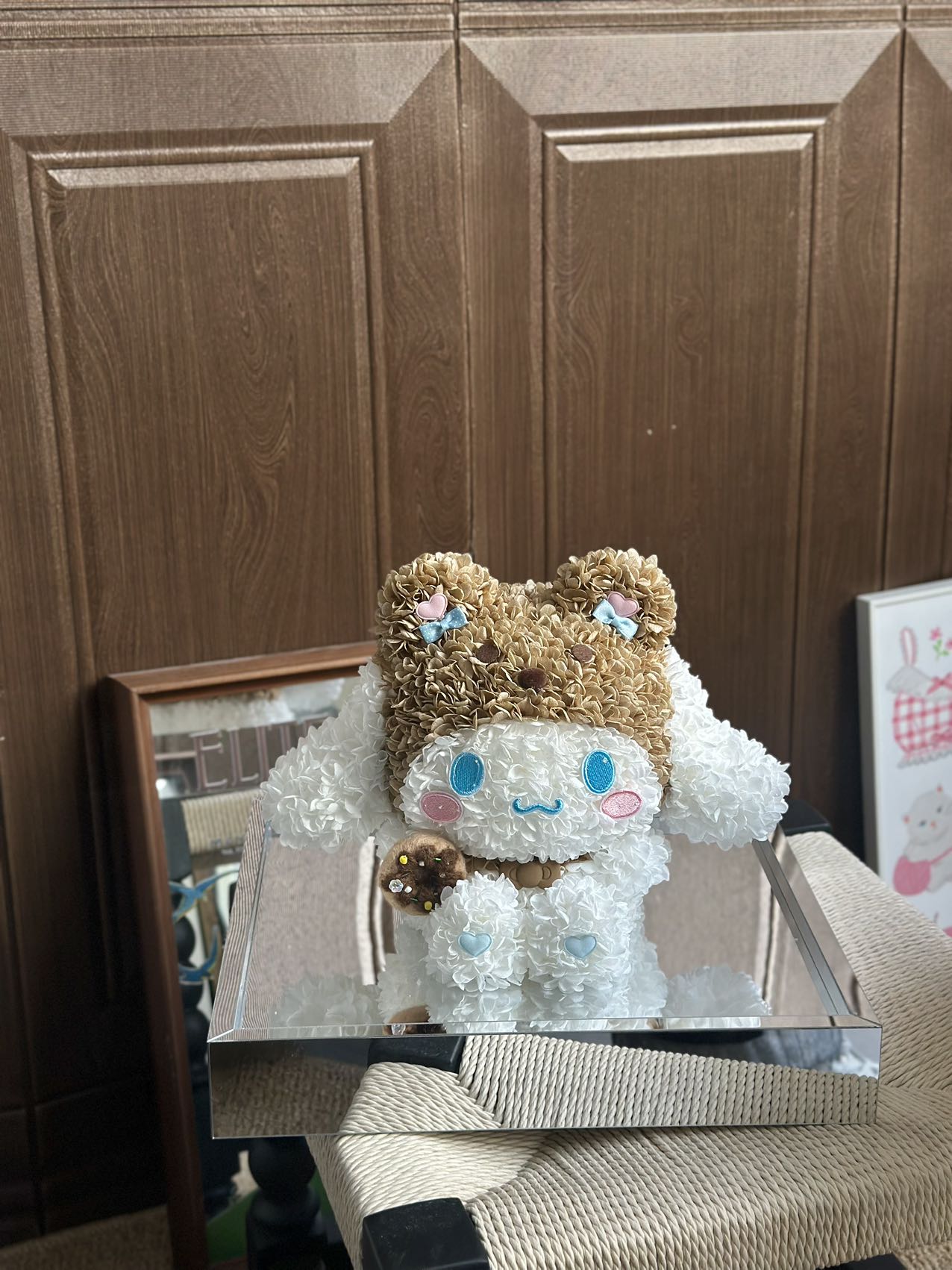 Fashion preserved flower hydrangea cute rabbit gift birthday gift commemorative gift for girlfriend