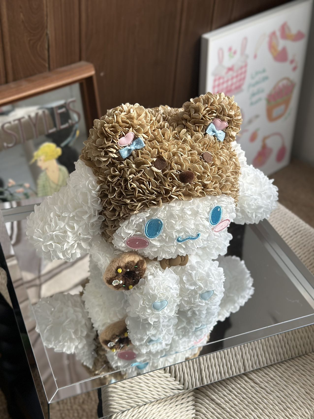 Fashion preserved flower hydrangea cute rabbit gift birthday gift commemorative gift for girlfriend