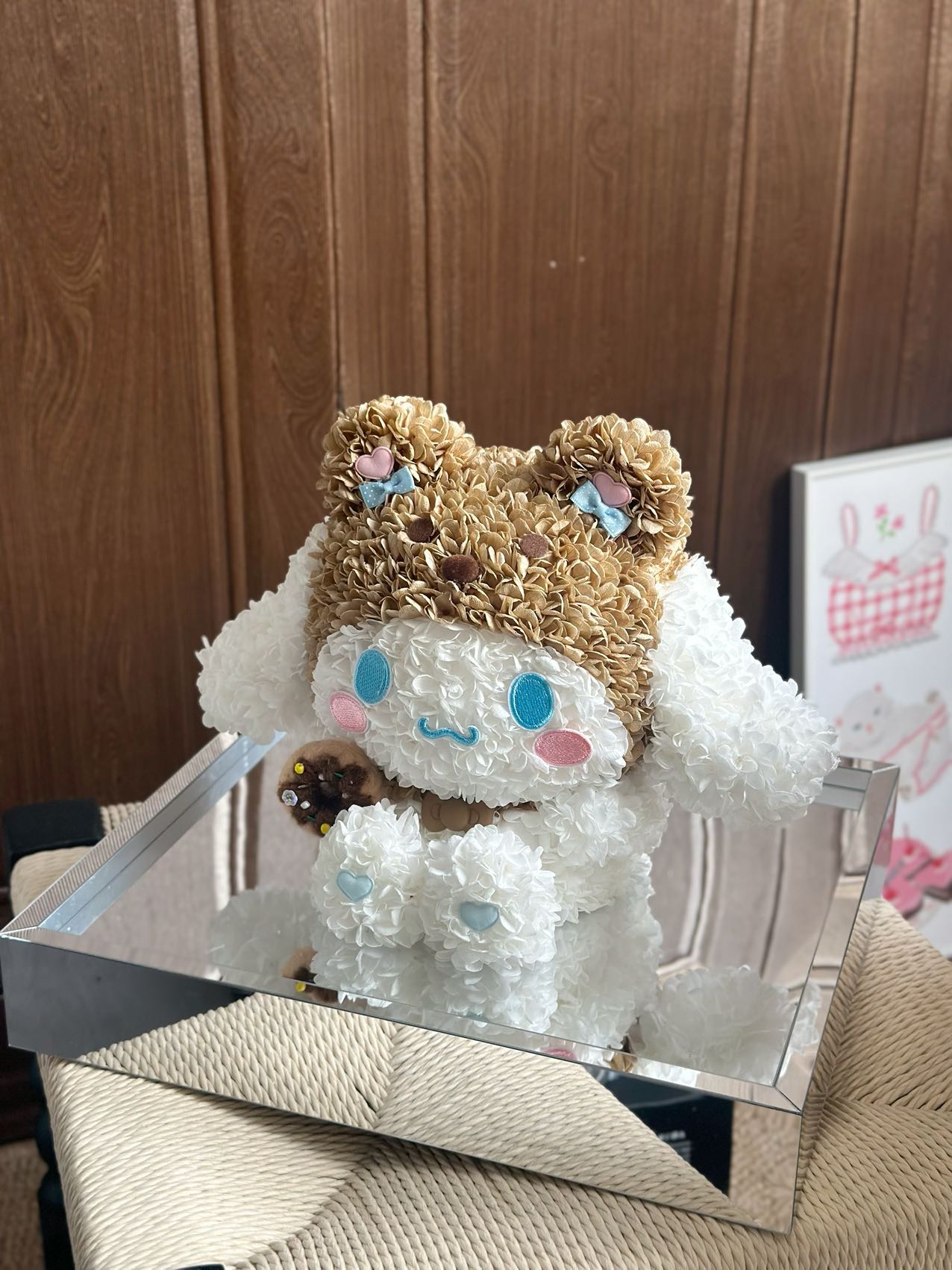 Fashion preserved flower hydrangea cute rabbit gift birthday gift commemorative gift for girlfriend