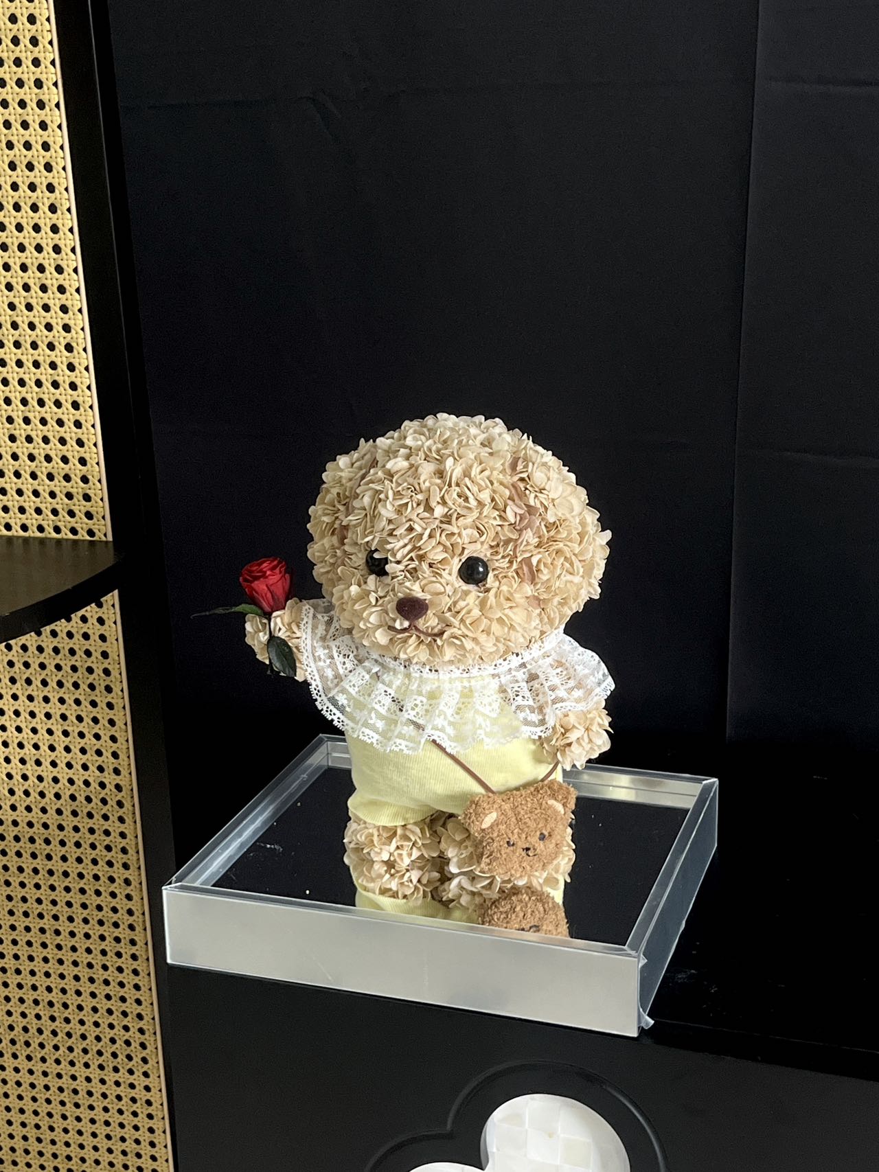 Preserved flower cute Senbei Poodle hydrangea gift birthday gift commemorative gift for girlfriend