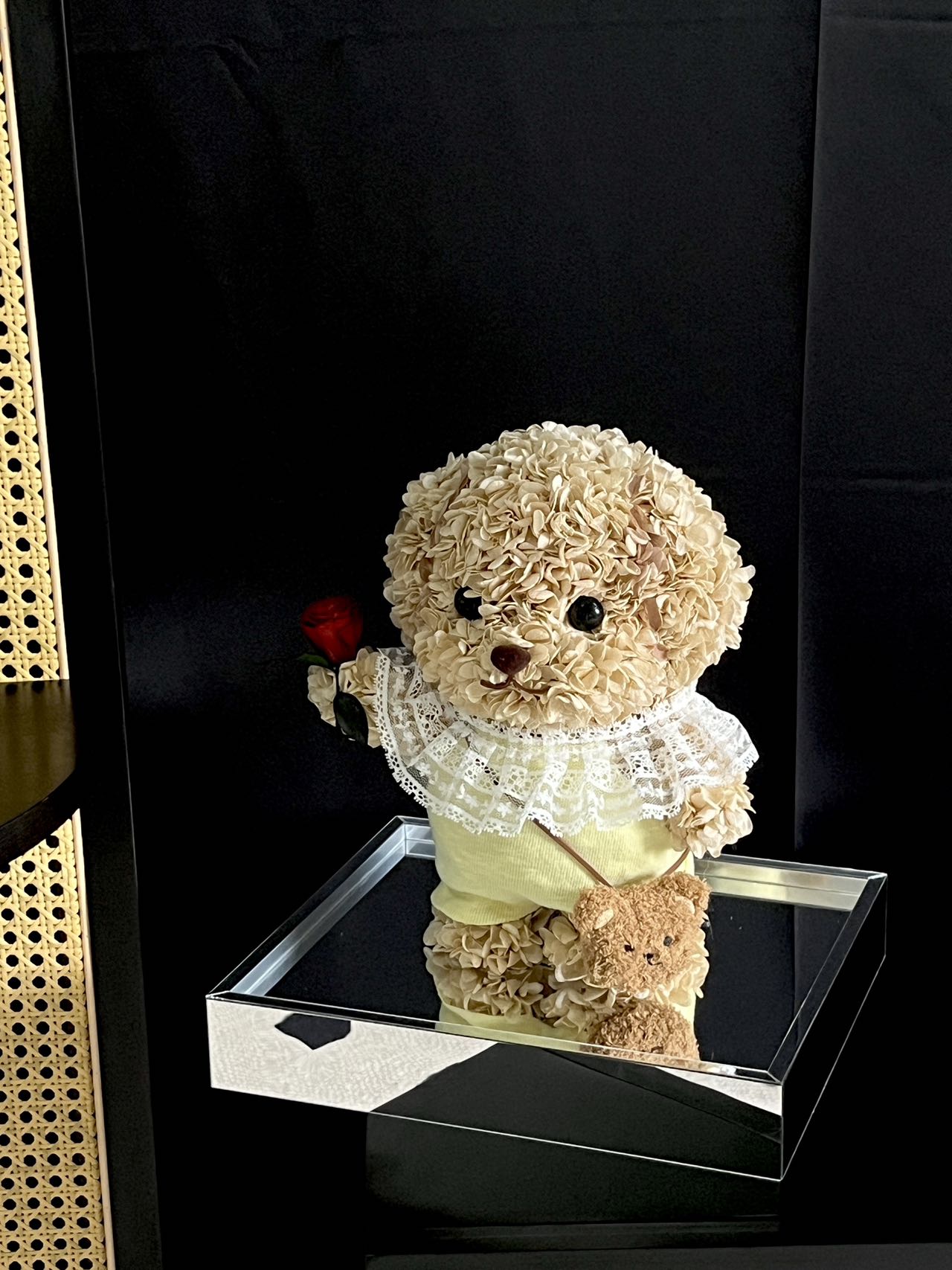 Preserved flower cute Senbei Poodle hydrangea gift birthday gift commemorative gift for girlfriend