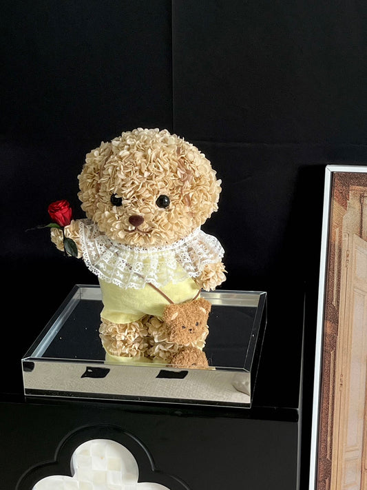 Preserved flower cute Senbei Poodle hydrangea gift birthday gift commemorative gift for girlfriend