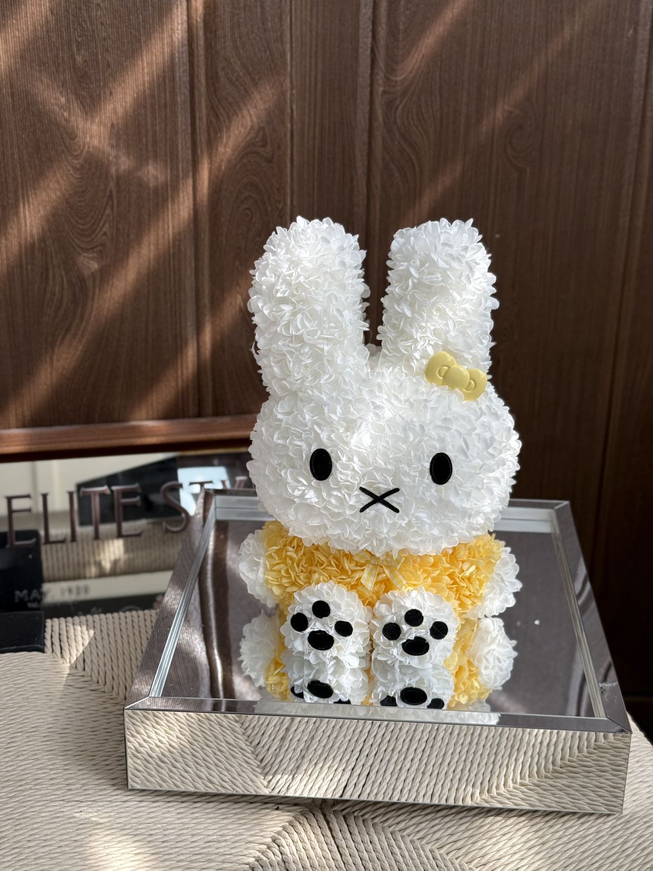 Preserved Flower Bunny Doll Preserved Flower Gift Premium Gift Box for Girlfriends or Children