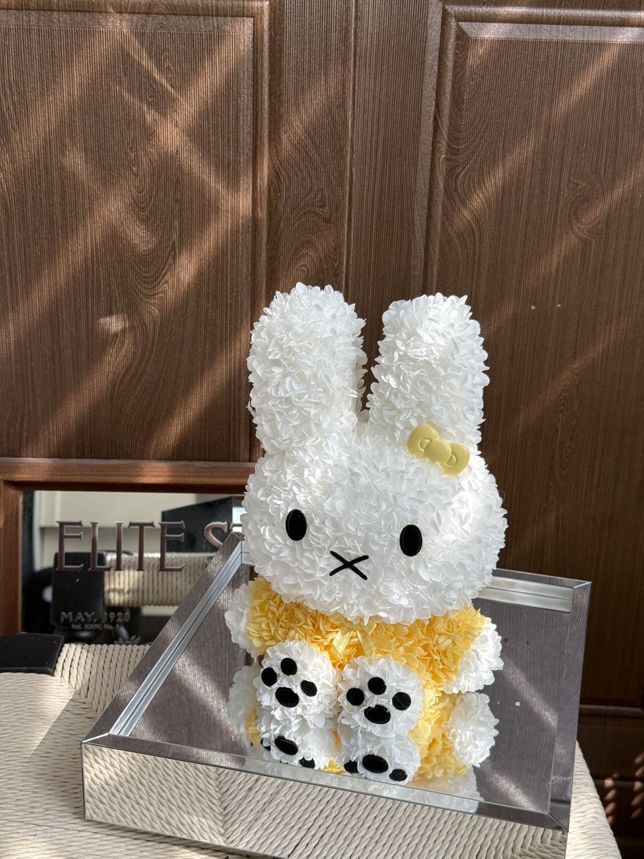 Preserved Flower Bunny Doll Preserved Flower Gift Premium Gift Box for Girlfriends or Children