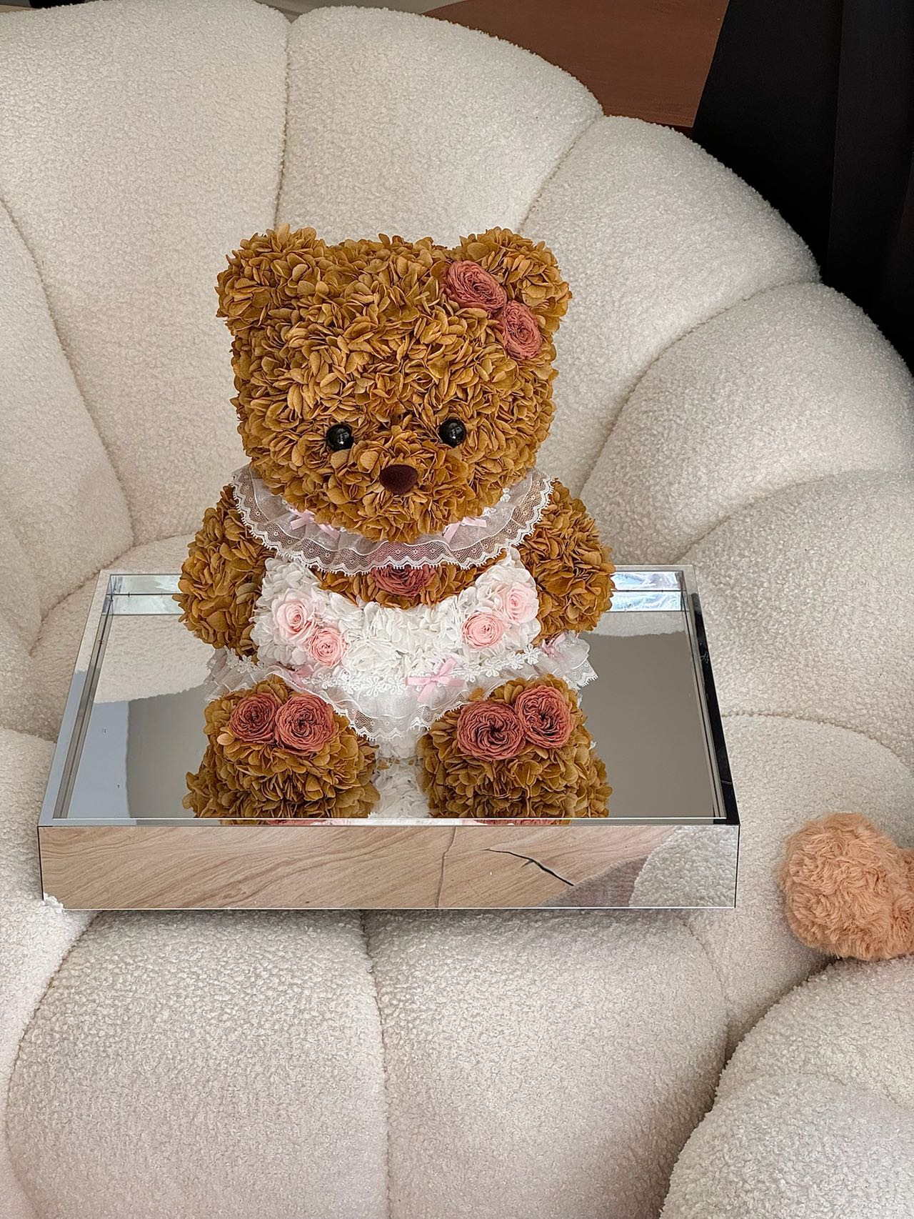 Preserved flower hydrangea bear high-end light luxury gift acrylic creative gift for girlfriend