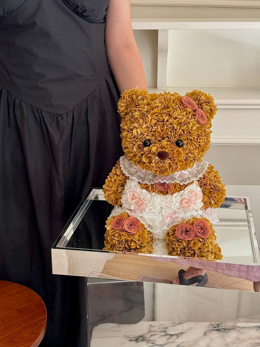 Preserved flower hydrangea bear high-end light luxury gift acrylic creative gift for girlfriend