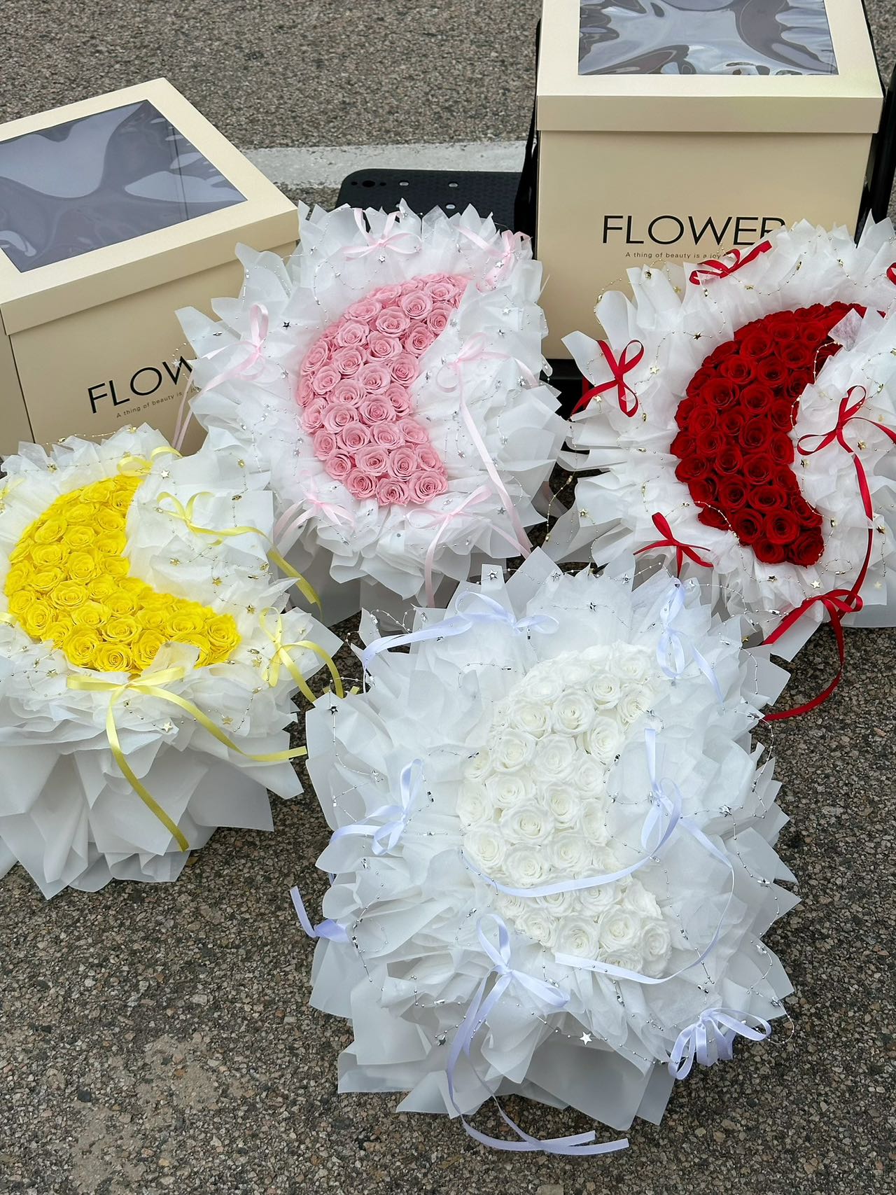 Valentine's Day Eternal Rose Moon Bouquet Preserved Rose