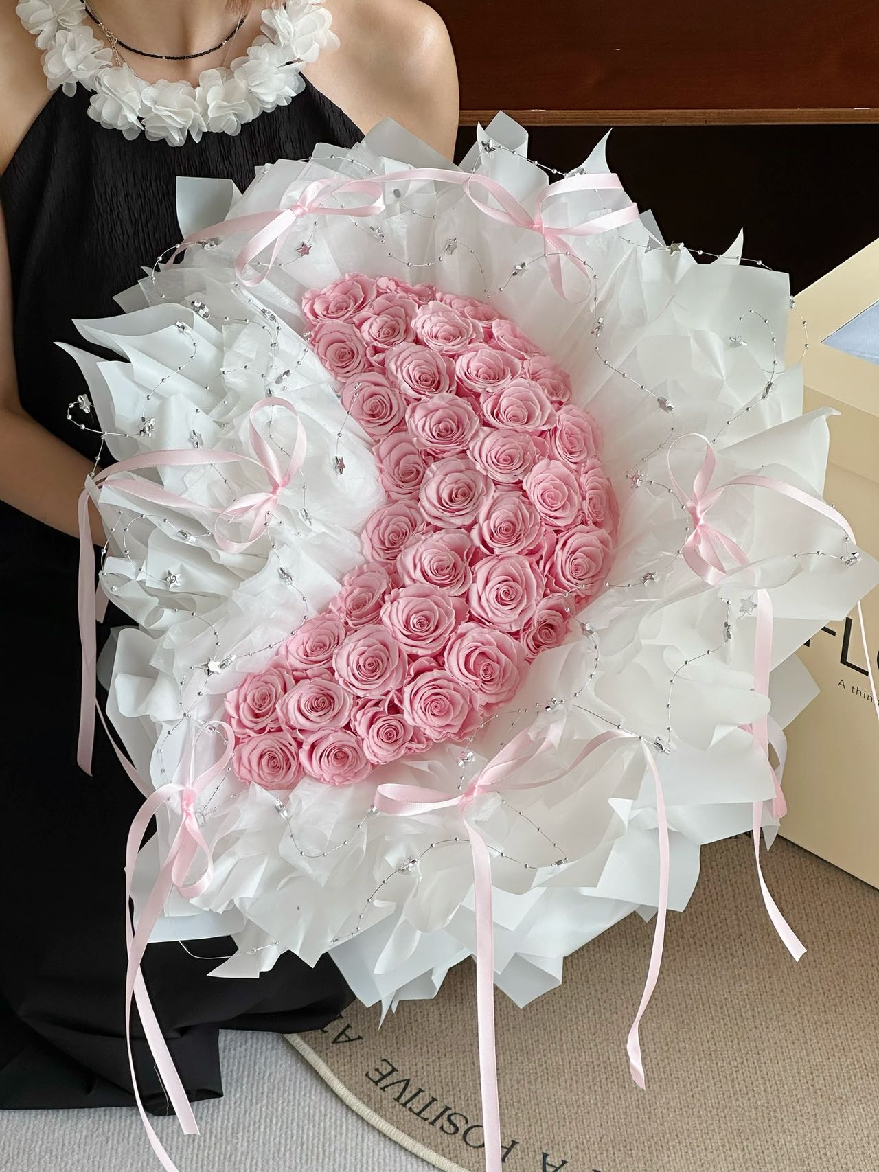 Valentine's Day Eternal Rose Moon Bouquet Preserved Rose