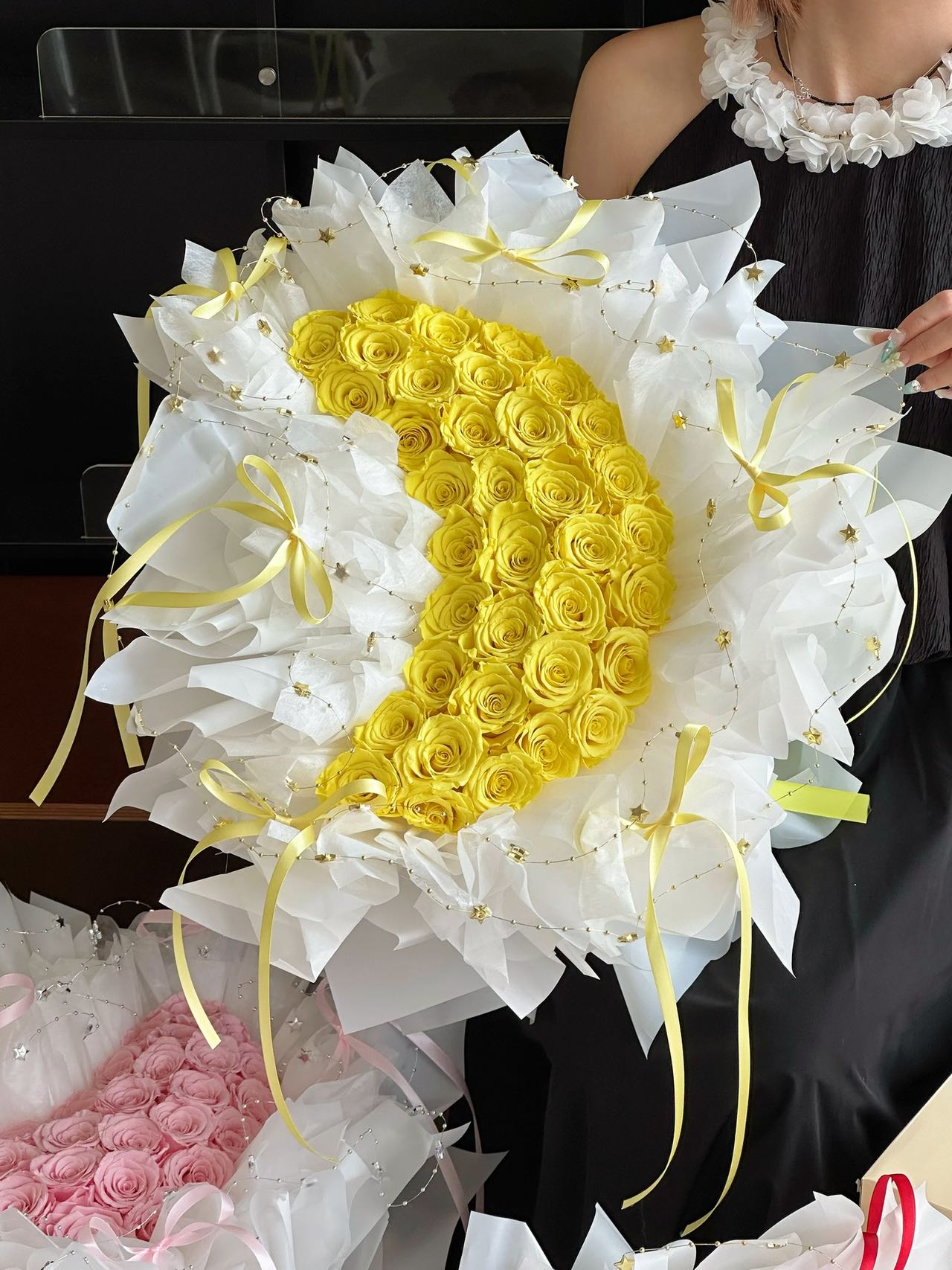 Valentine's Day Eternal Rose Moon Bouquet Preserved Rose