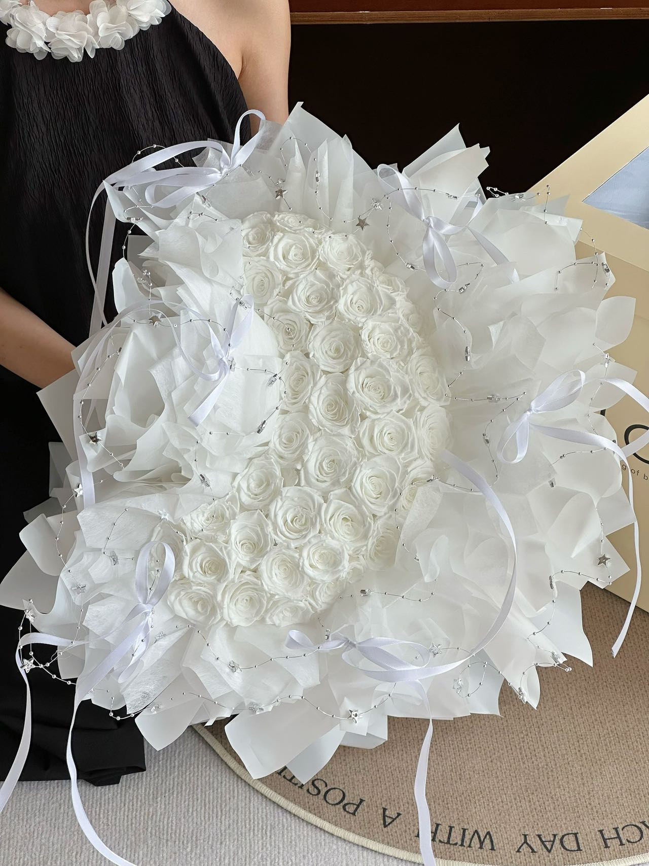 Valentine's Day Eternal Rose Moon Bouquet Preserved Rose