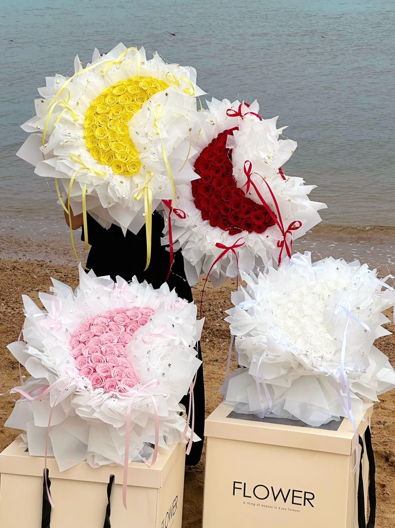 Valentine's Day Eternal Rose Moon Bouquet Preserved Rose