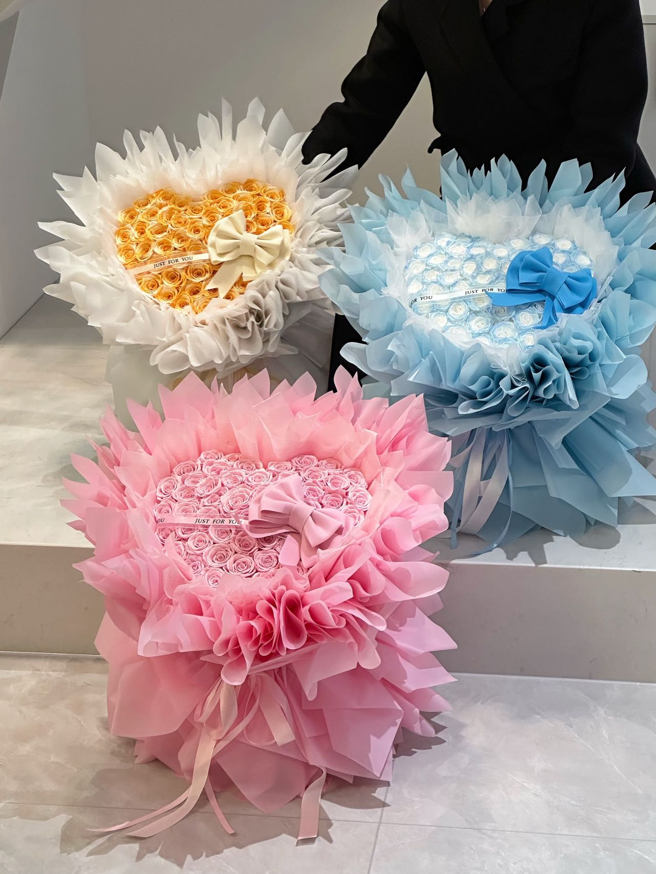 52 Preserved Flowers Love Bouquet Preserved Rose Gift Box Real Flowers Preserved Flowers Luxury Birthday Gift Wedding Proposal Anniversary Gift Valentine's Day Gift Mother's Day Gift