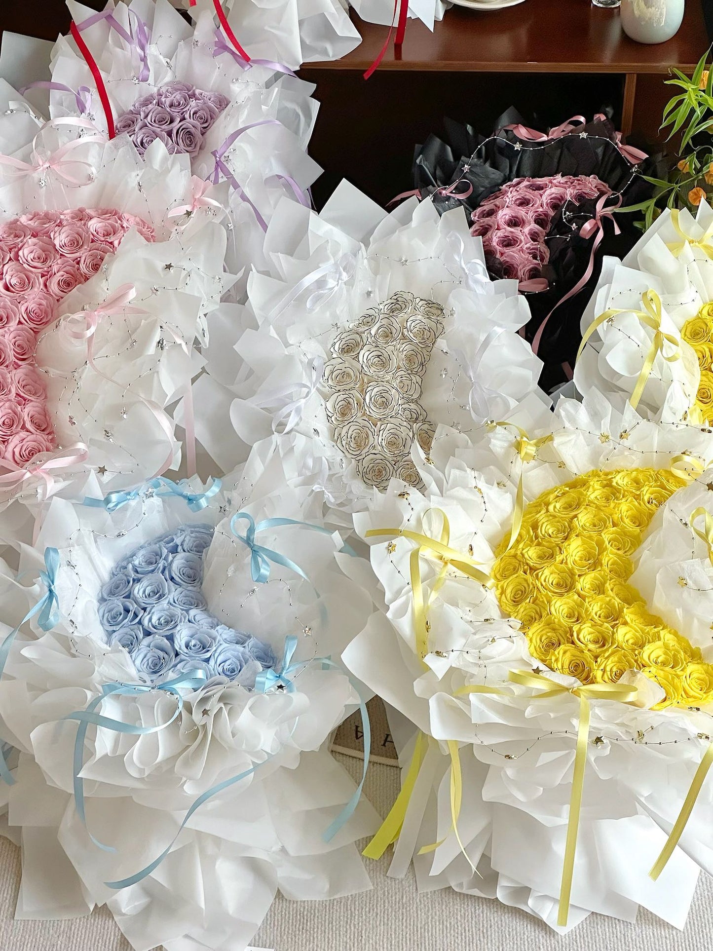 Preserved Flower Bouquet Preserved Rose Gift Box Real Flower Preserved Flower Luxury Birthday Gift Wedding Proposal Anniversary Gift Valentine's Day Gift Mother's Day Gift