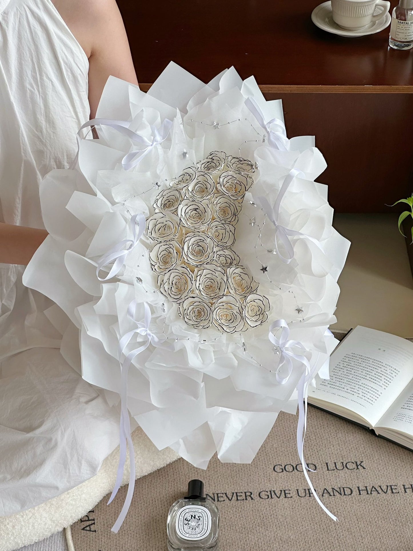 Preserved Flower Bouquet Preserved Rose Gift Box Real Flower Preserved Flower Luxury Birthday Gift Wedding Proposal Anniversary Gift Valentine's Day Gift Mother's Day Gift