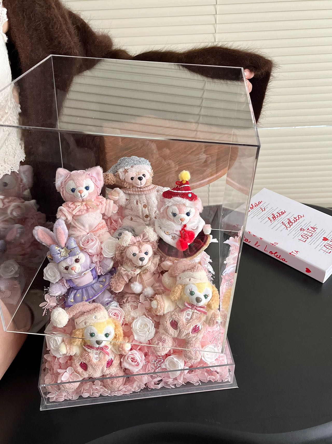 Preserved Flower Disney Doll Flower Box Acrylic Gift Box Eternal Rose Holiday Gift Anniversary Surprise
