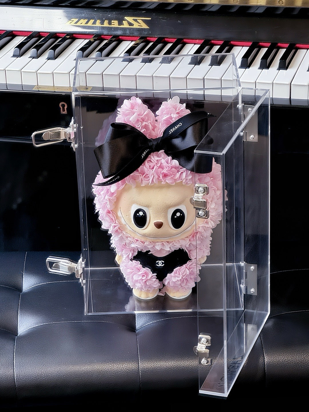 labubu doll preserved flower gift real flower gift box high-end light luxury birthday gift