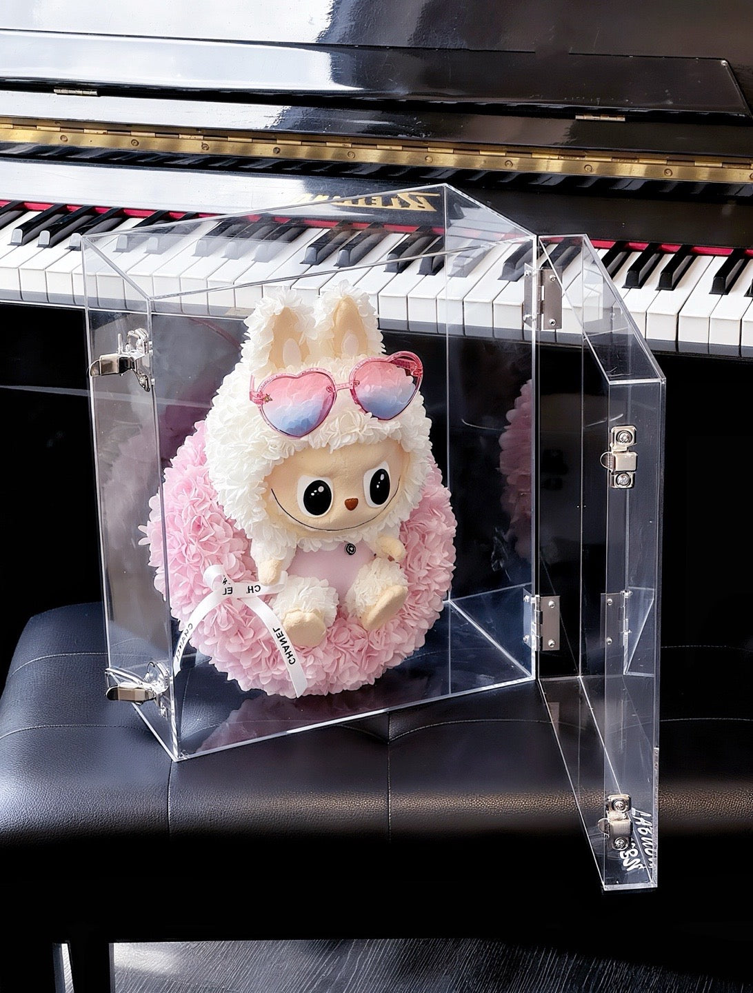 labubu doll preserved flower gift real flower gift box high-end light luxury birthday gift