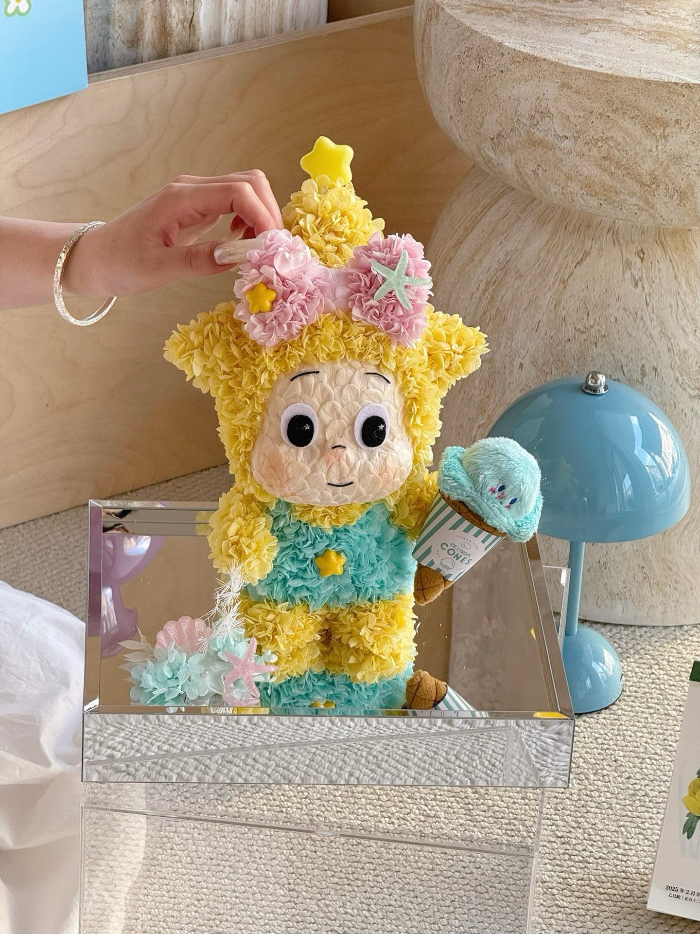 Valentine's Day limited edition preserved flower gift Star Doll real flower ornaments high-end gift box for girlfriend's birthday gift