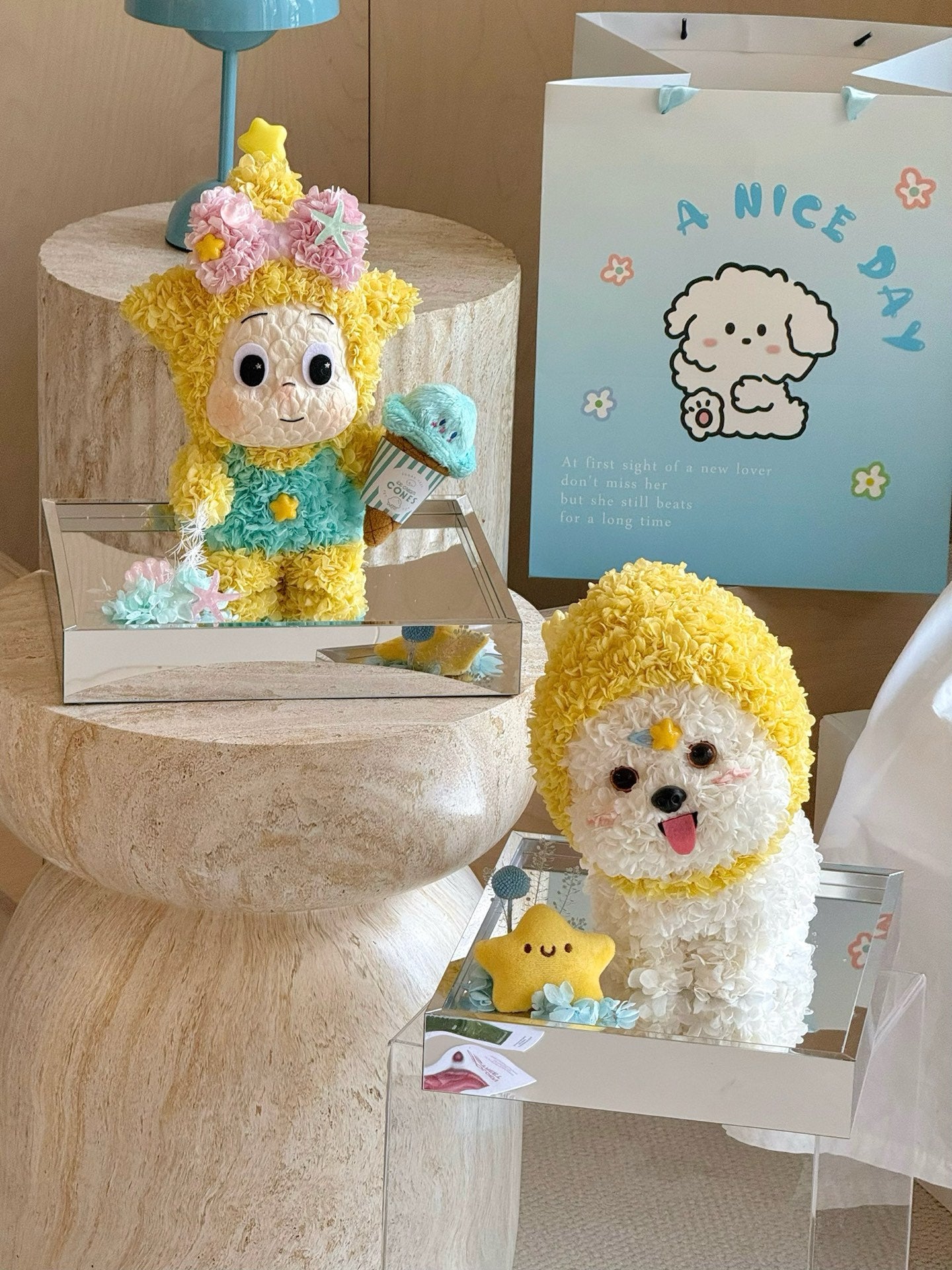 Valentine's Day limited edition preserved flower gift Star Doll real flower ornaments high-end gift box for girlfriend's birthday gift