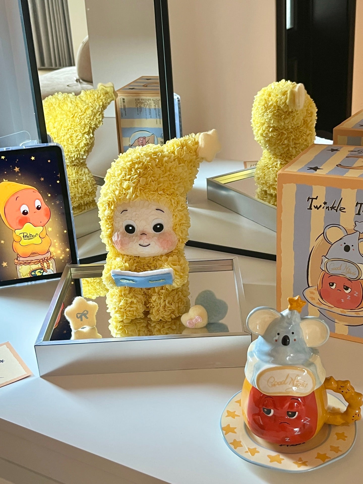 New preserved flower dolls star people ornaments everlasting flower hydrangea cute light luxury gift